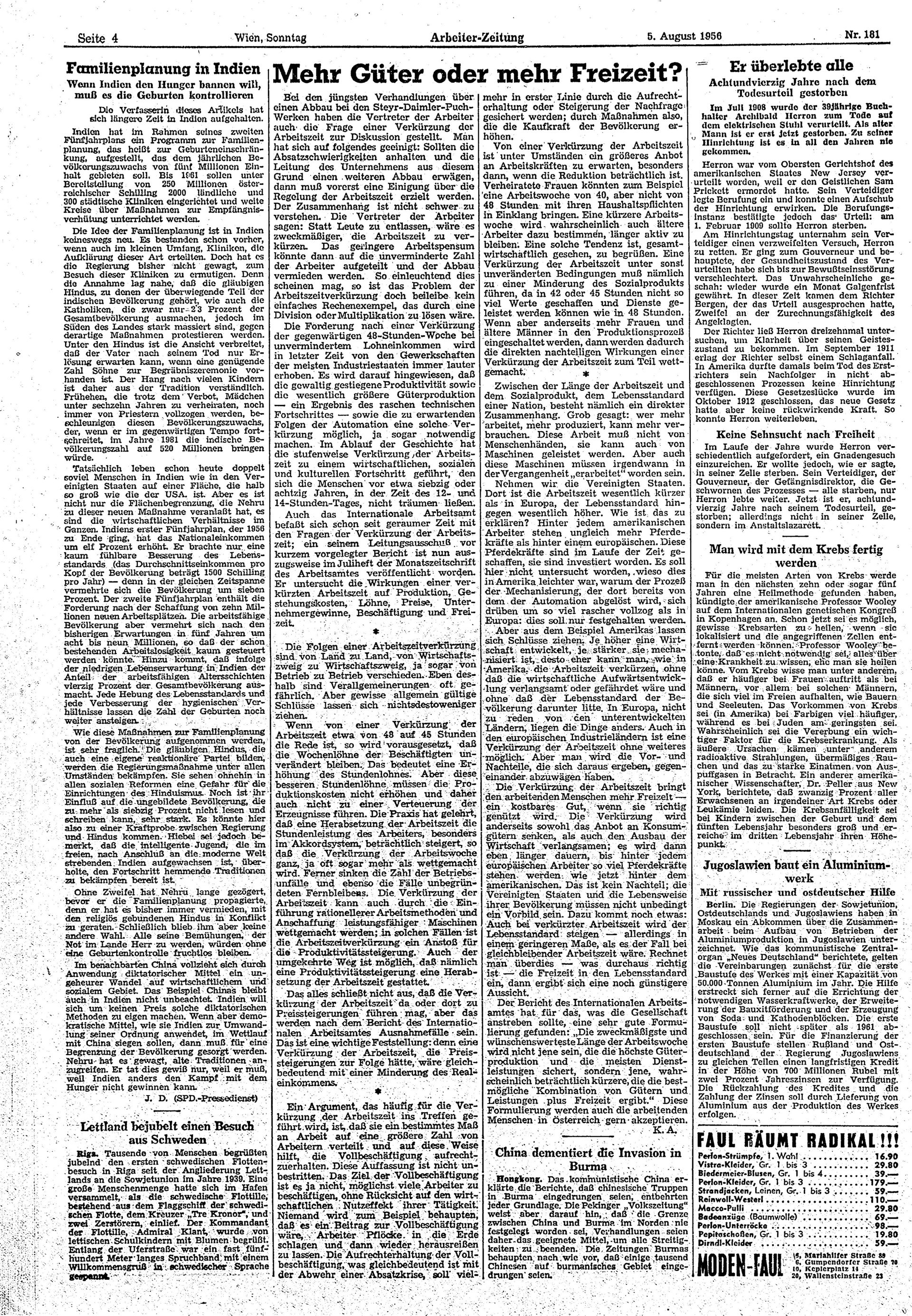 Ausgabe So. 05.08.1956, Seite 4