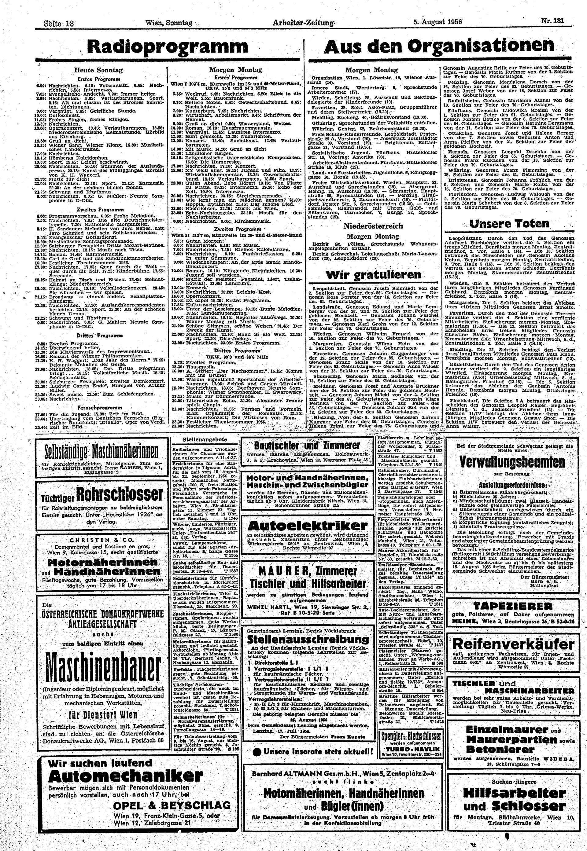 Ausgabe So. 05.08.1956, Seite 18