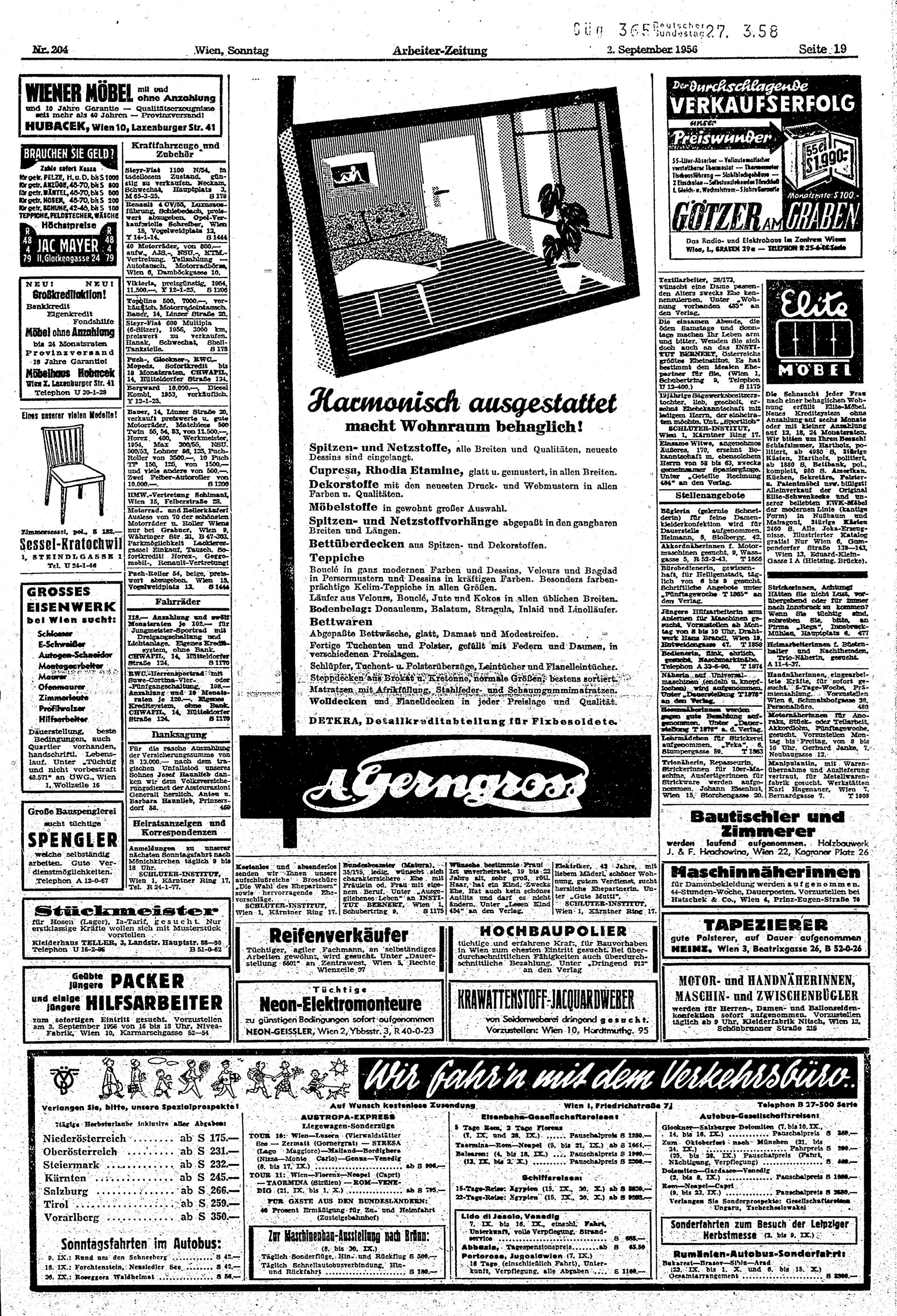 Ausgabe So. 02.09.1956, Seite 19