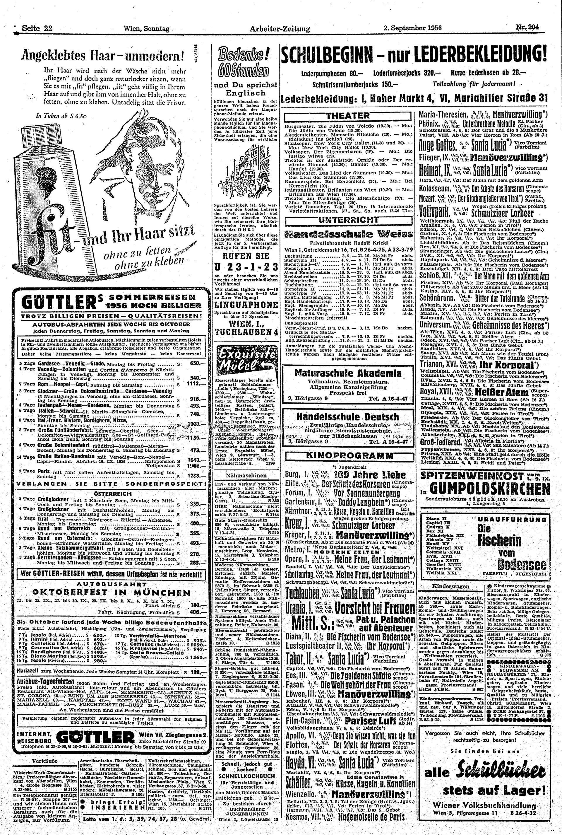 Ausgabe So. 02.09.1956, Seite 22