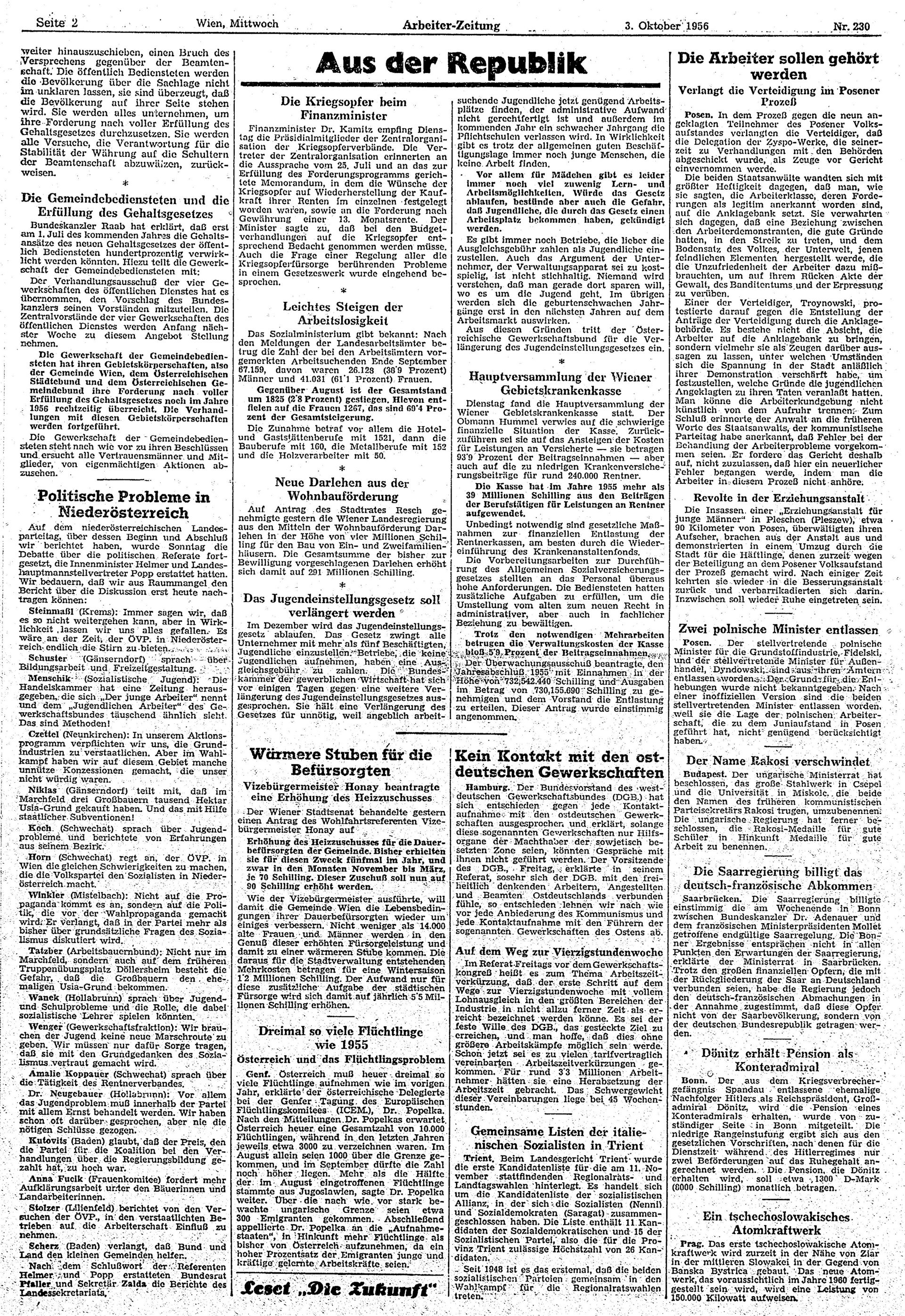 Ausgabe Mi. 03.10.1956, Seite 2