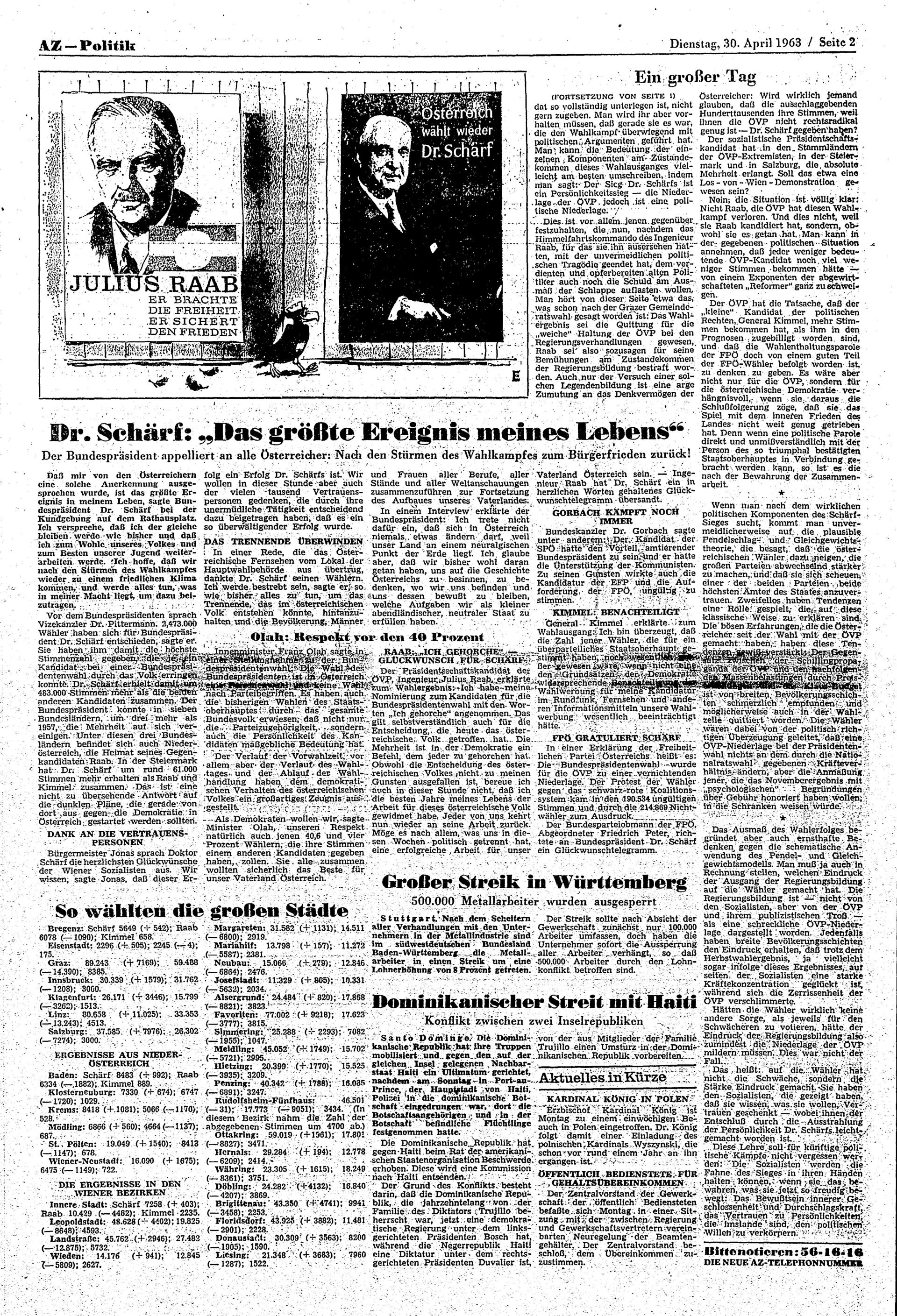 Ausgabe Di. 30.04.1963, Seite 2