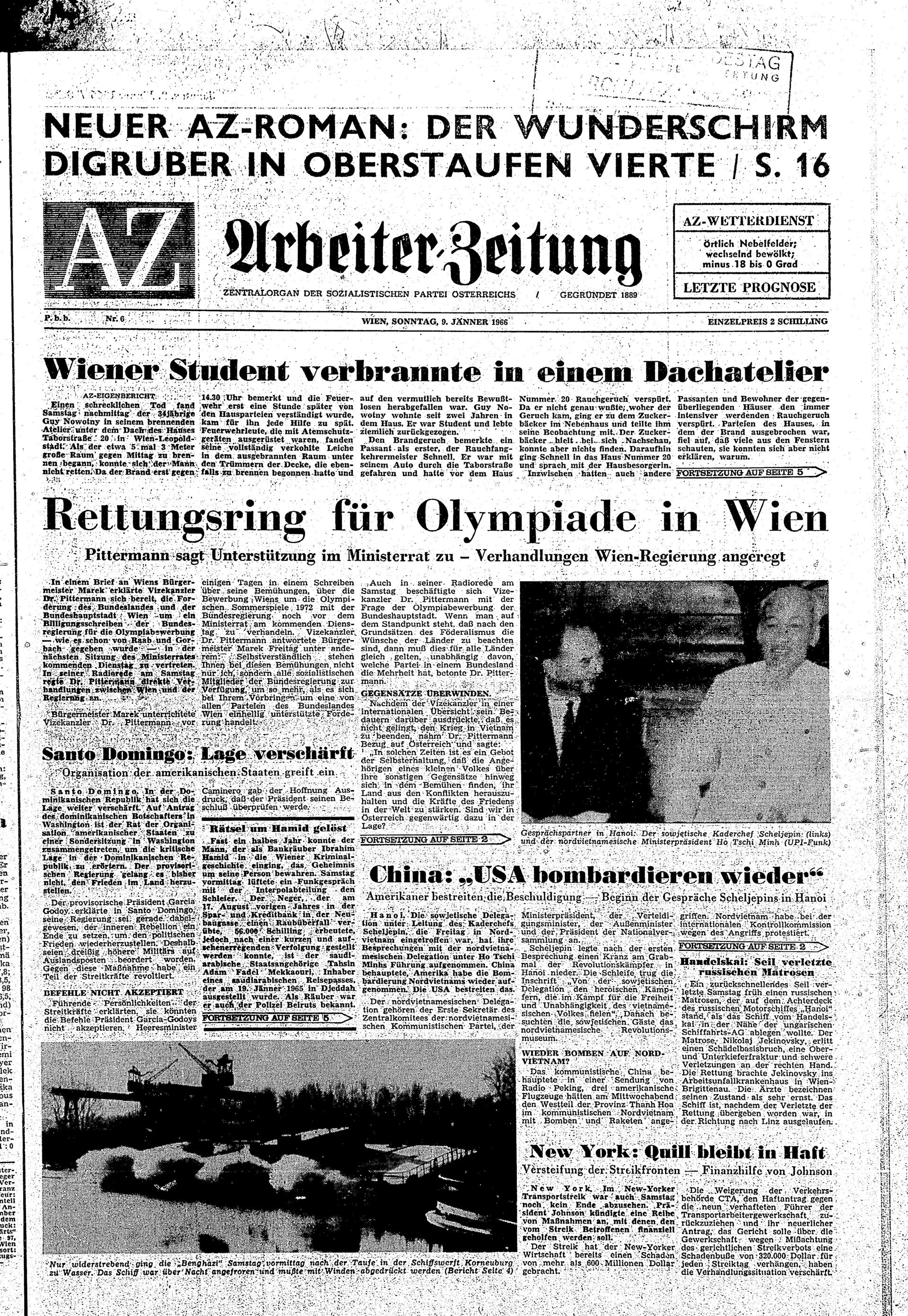 Ausgabe So. 09.01.1966, Seite 1