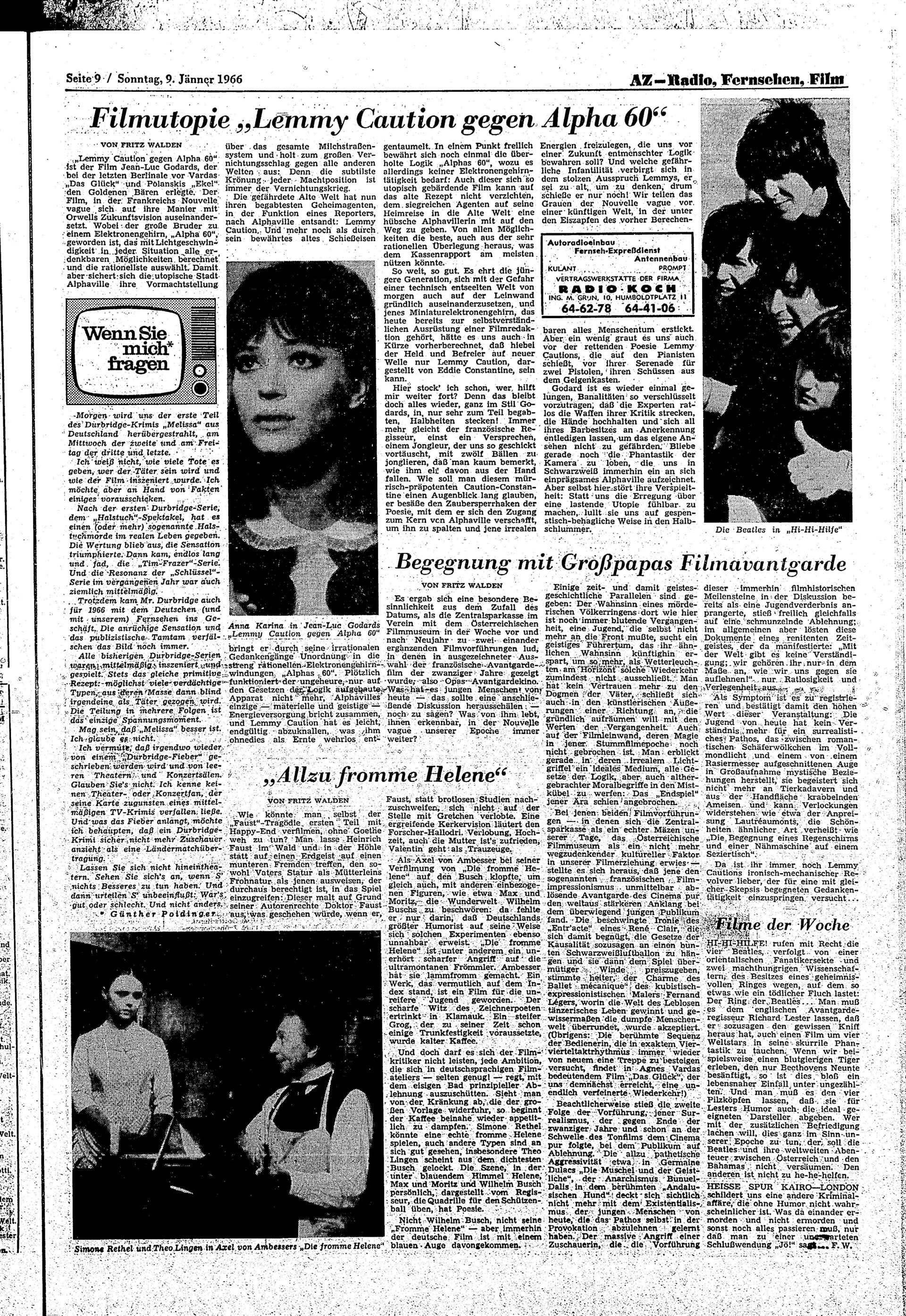Ausgabe So. 09.01.1966, Seite 9