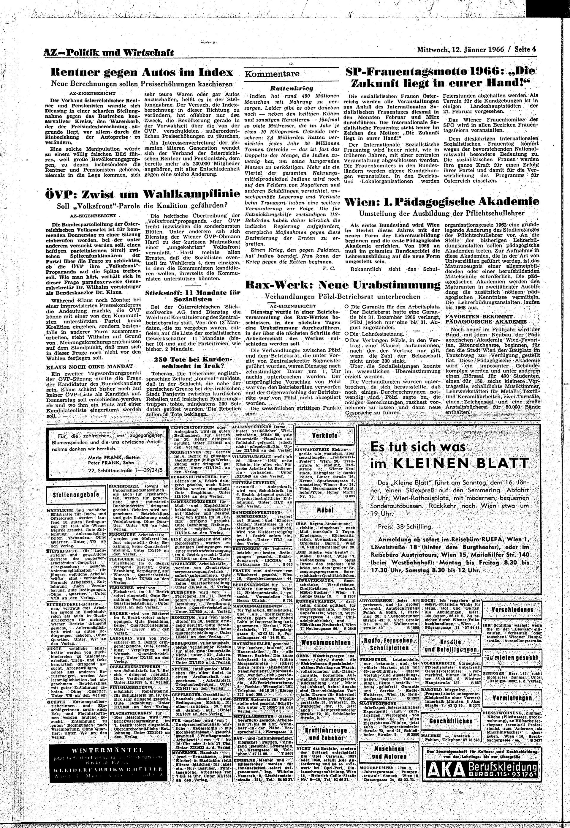 Ausgabe Mi. 12.01.1966, Seite 4