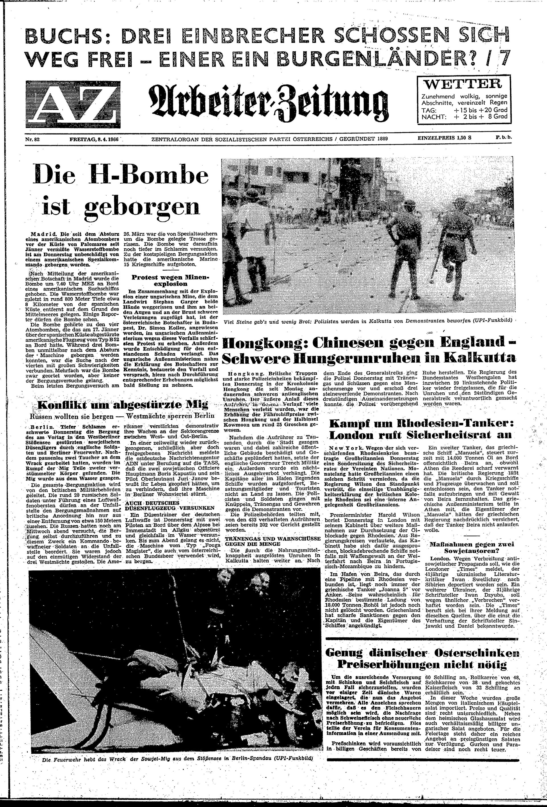 Ausgabe Fr. 08.04.1966, Seite 1
