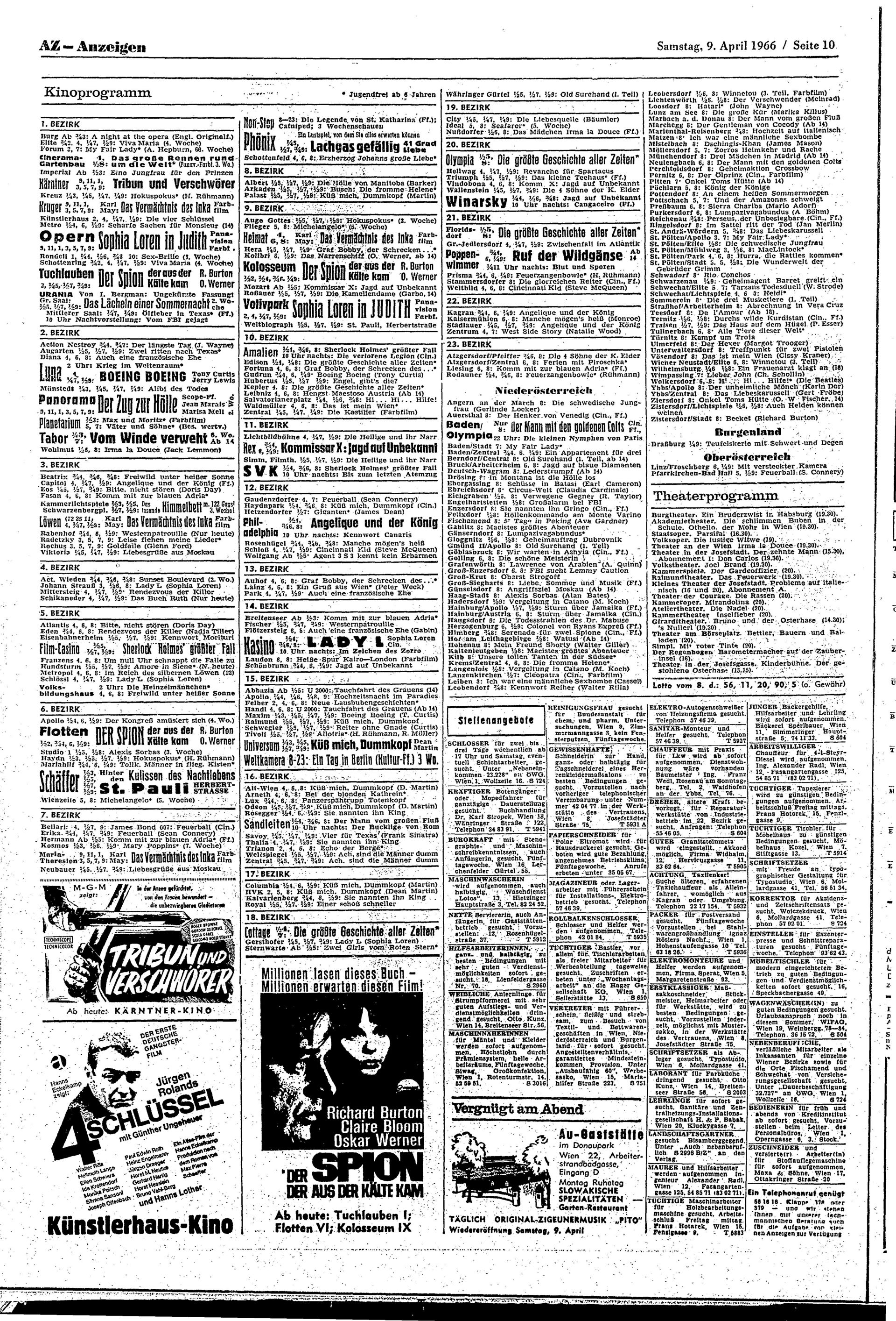Ausgabe Sa. 09.04.1966, Seite 10