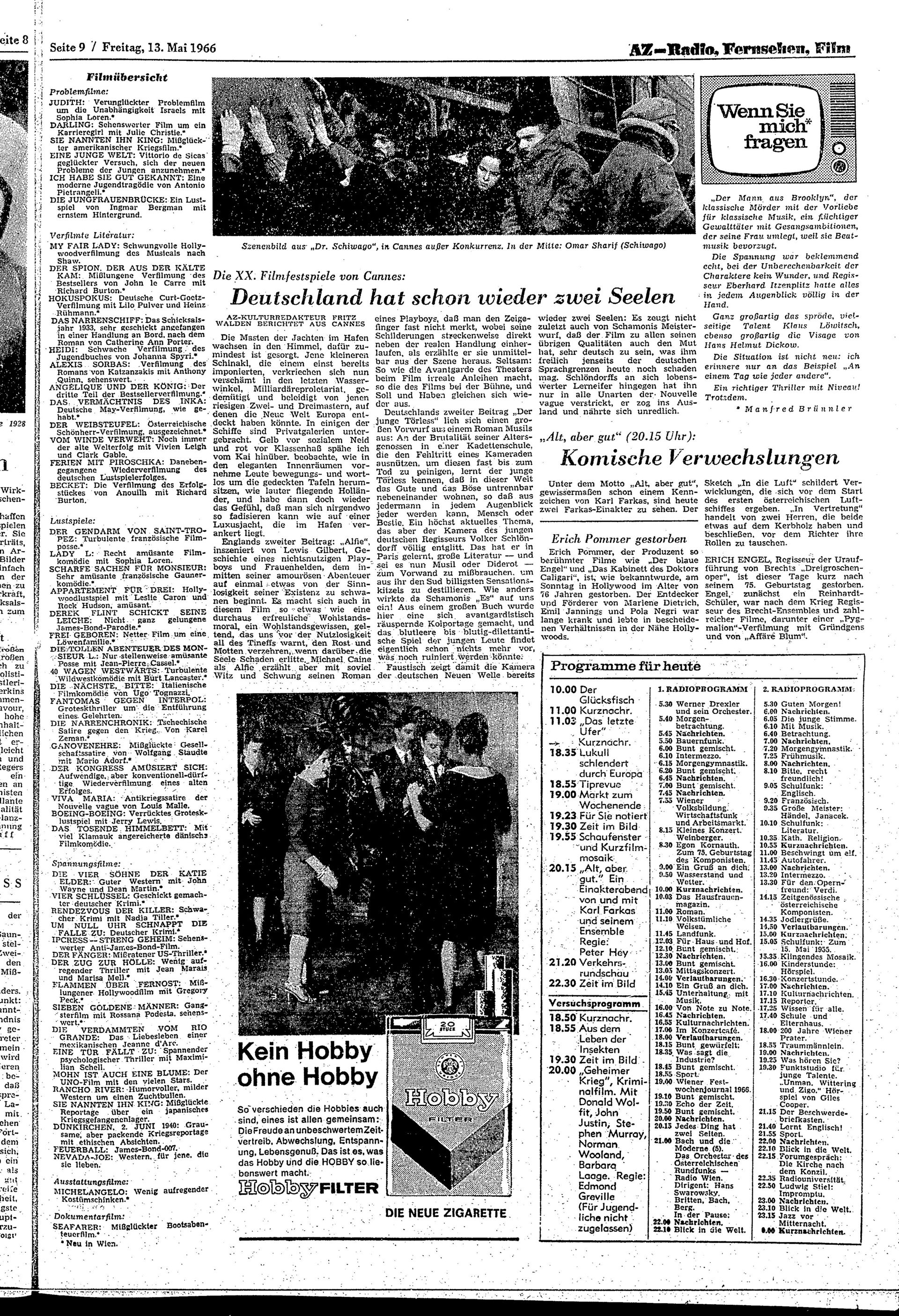 Ausgabe Fr. 13.05.1966, Seite 9