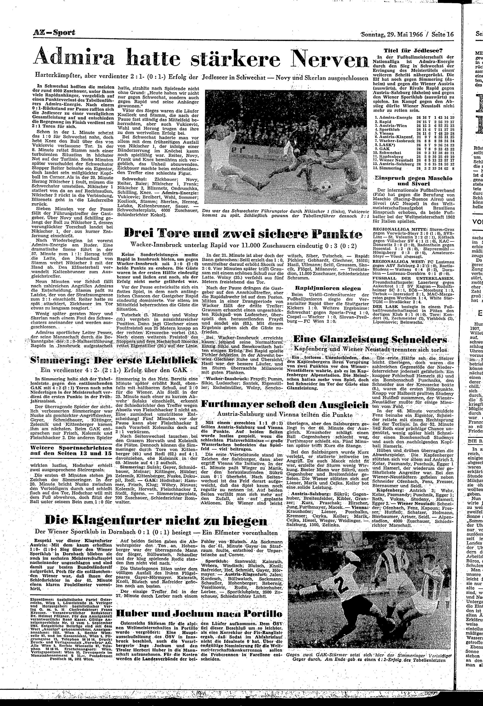 Ausgabe So. 29.05.1966, Seite 16
