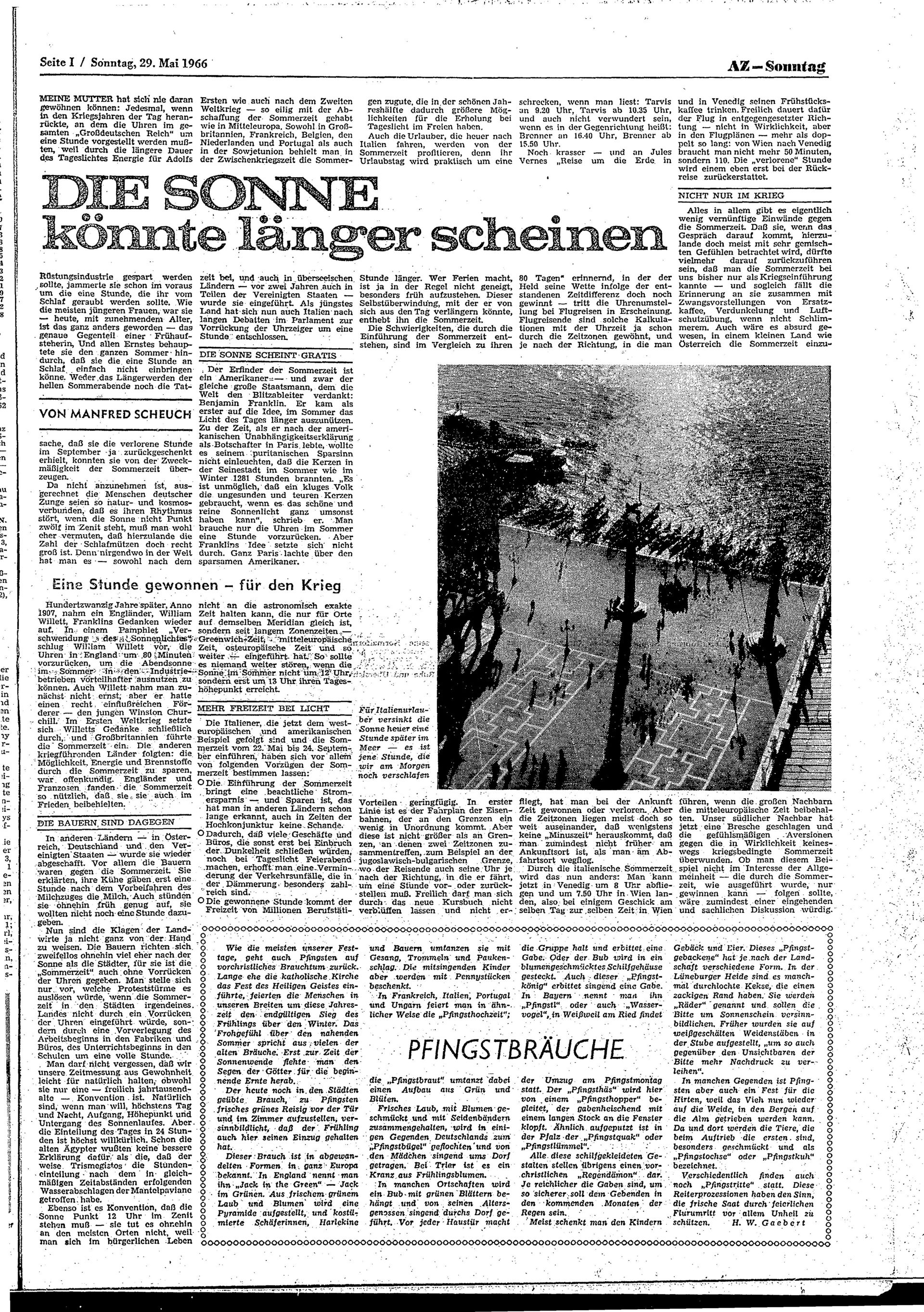 Beilage 1 So. 29.05.1966, Seite 1