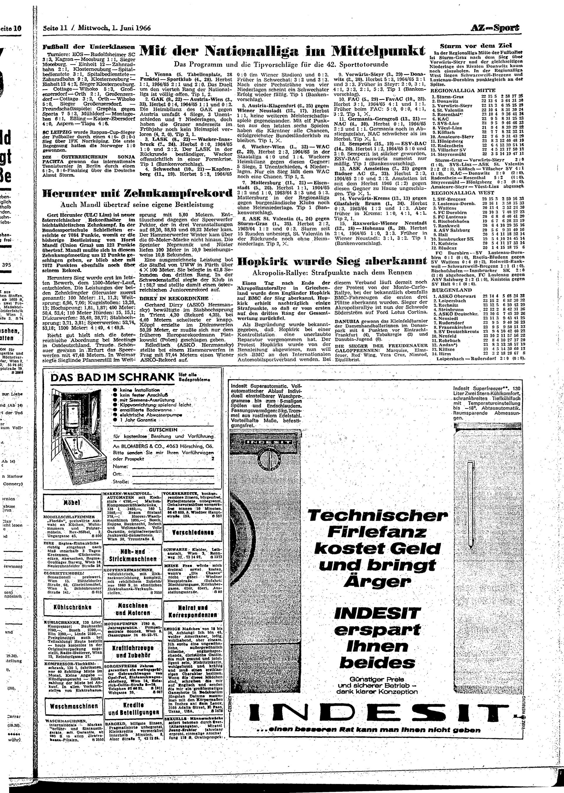Ausgabe Mi. 01.06.1966, Seite 11