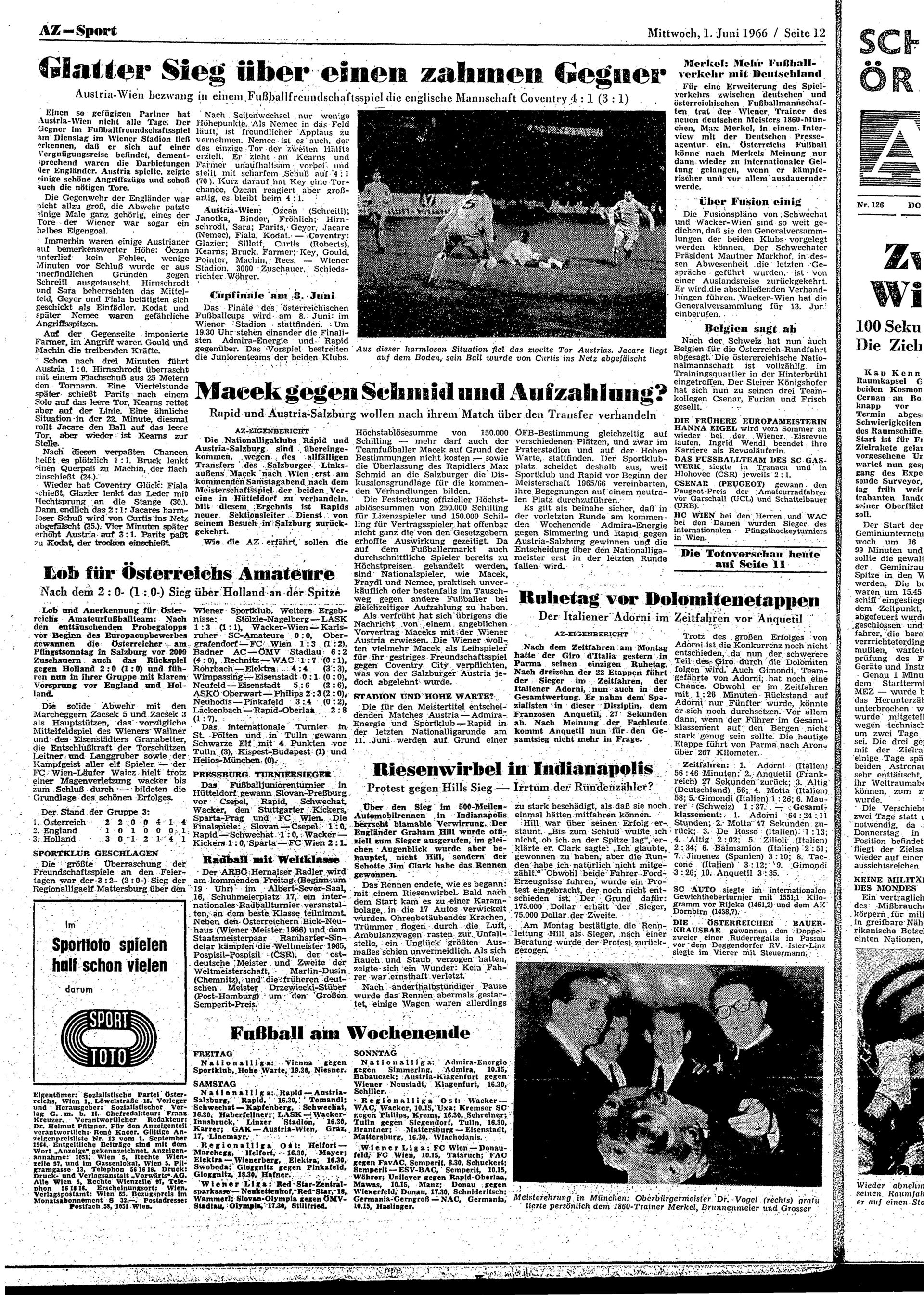 Ausgabe Mi. 01.06.1966, Seite 12