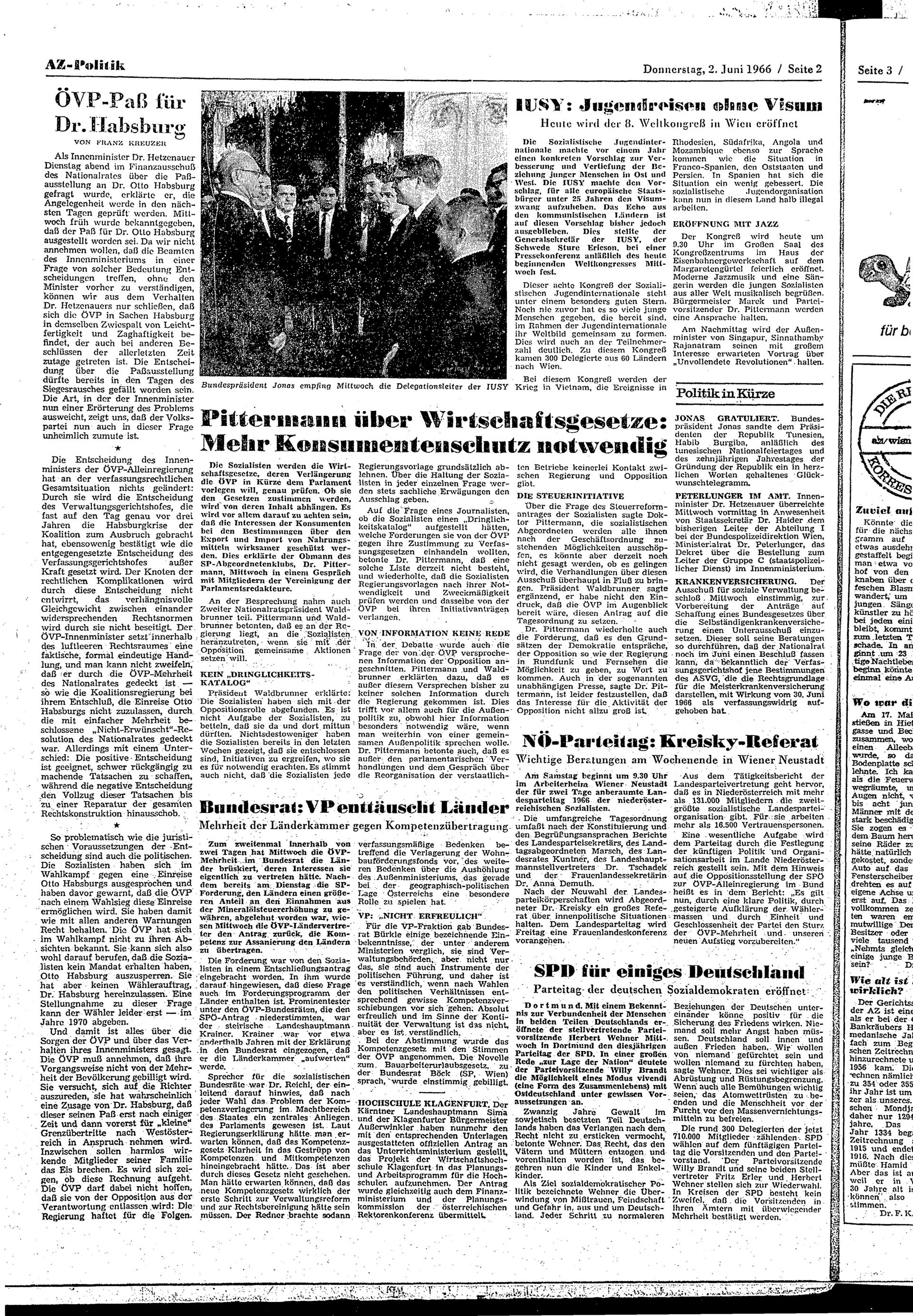 Ausgabe Do. 02.06.1966, Seite 2