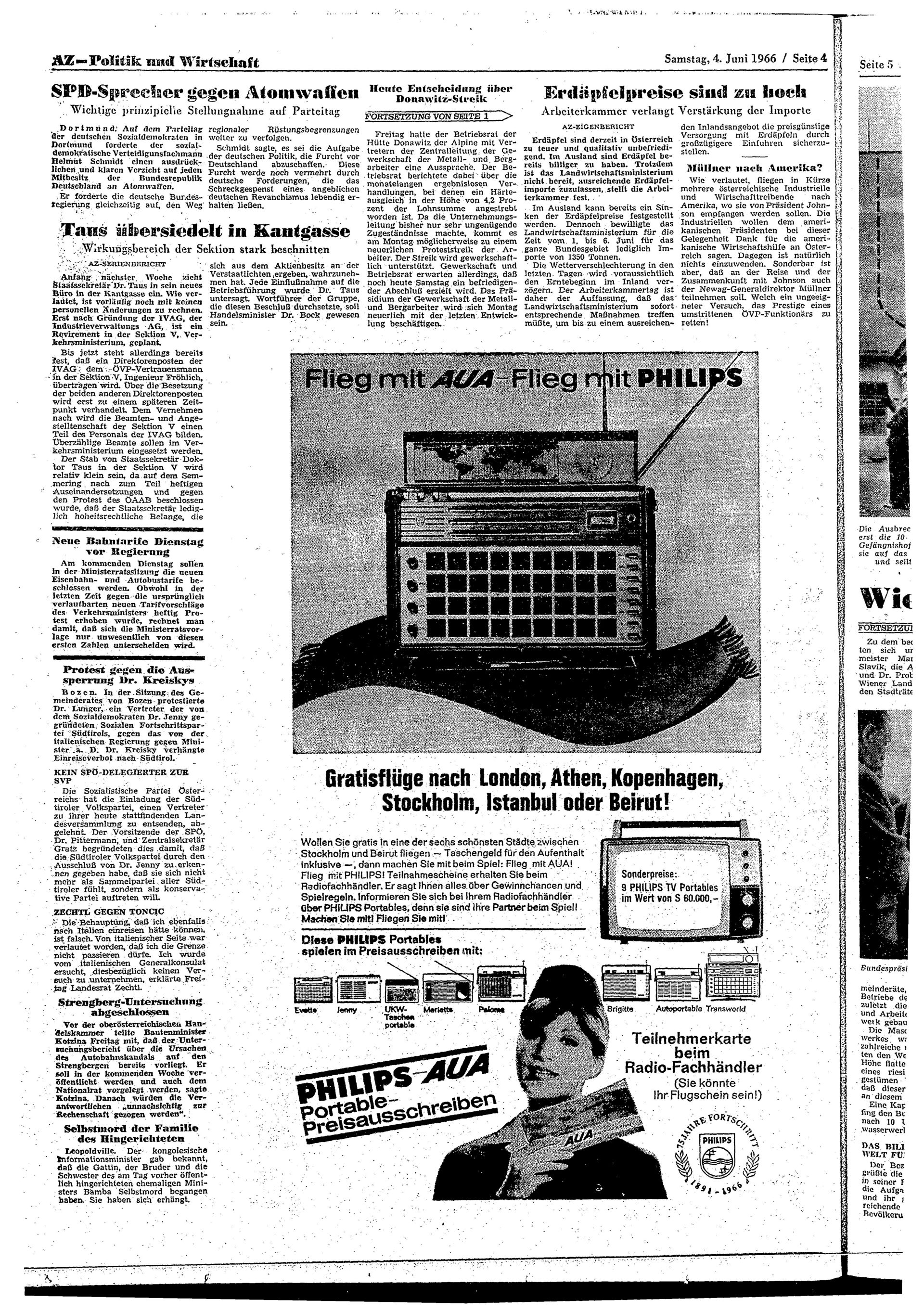 Ausgabe Sa. 04.06.1966, Seite 4