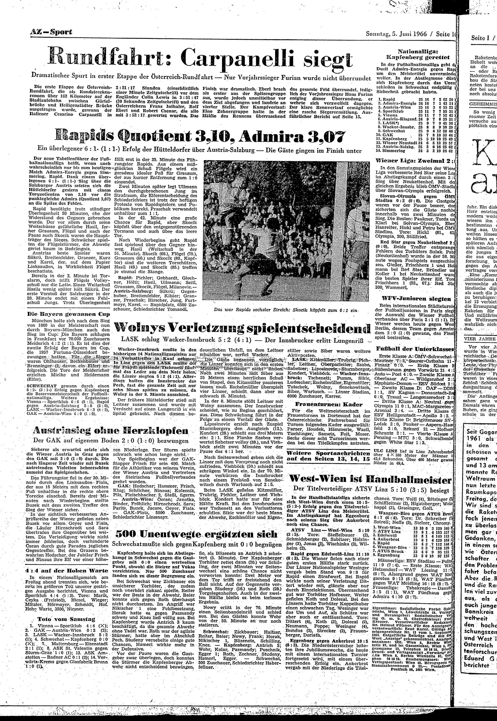 Ausgabe So. 05.06.1966, Seite 16