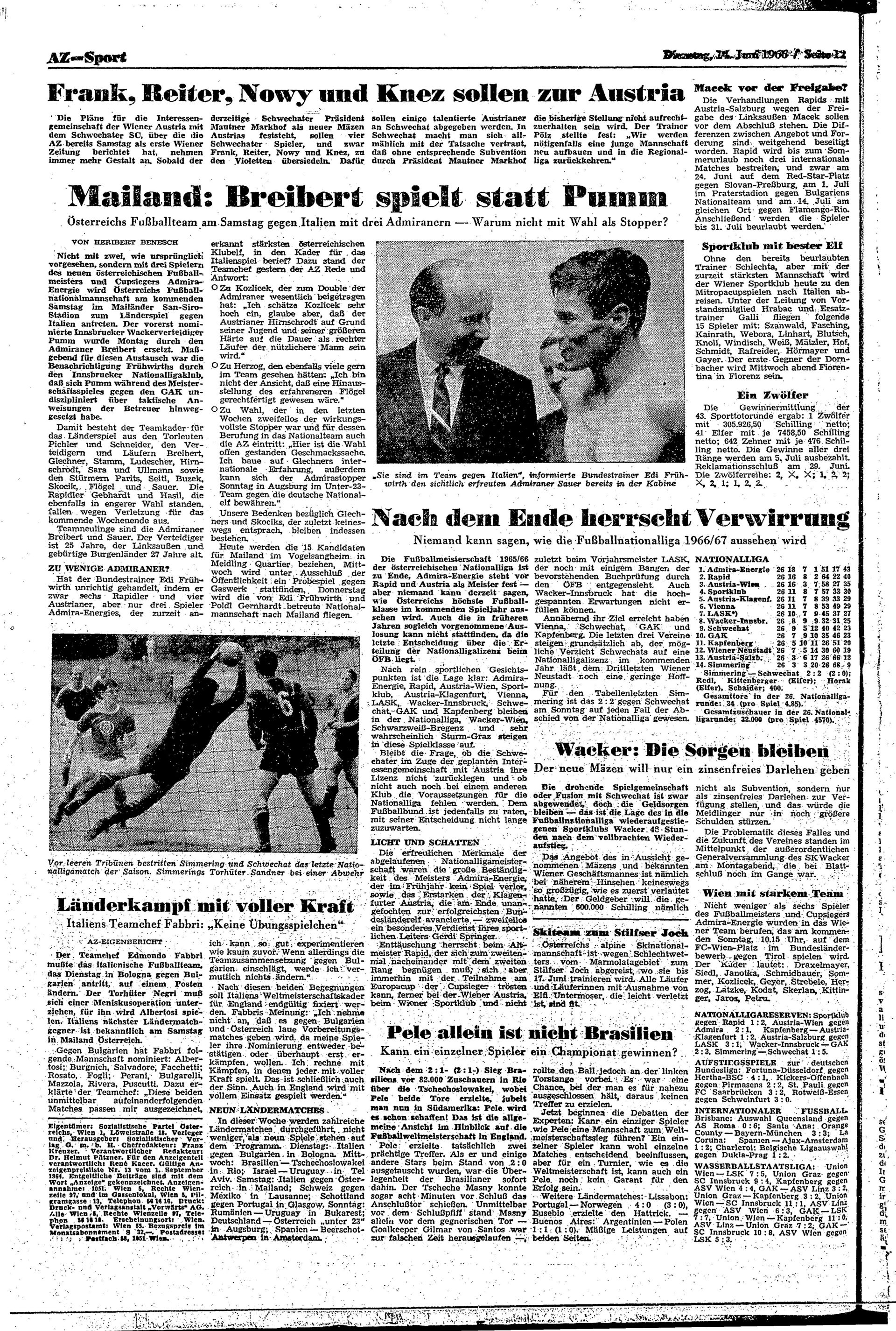 Ausgabe Di. 14.06.1966, Seite 12