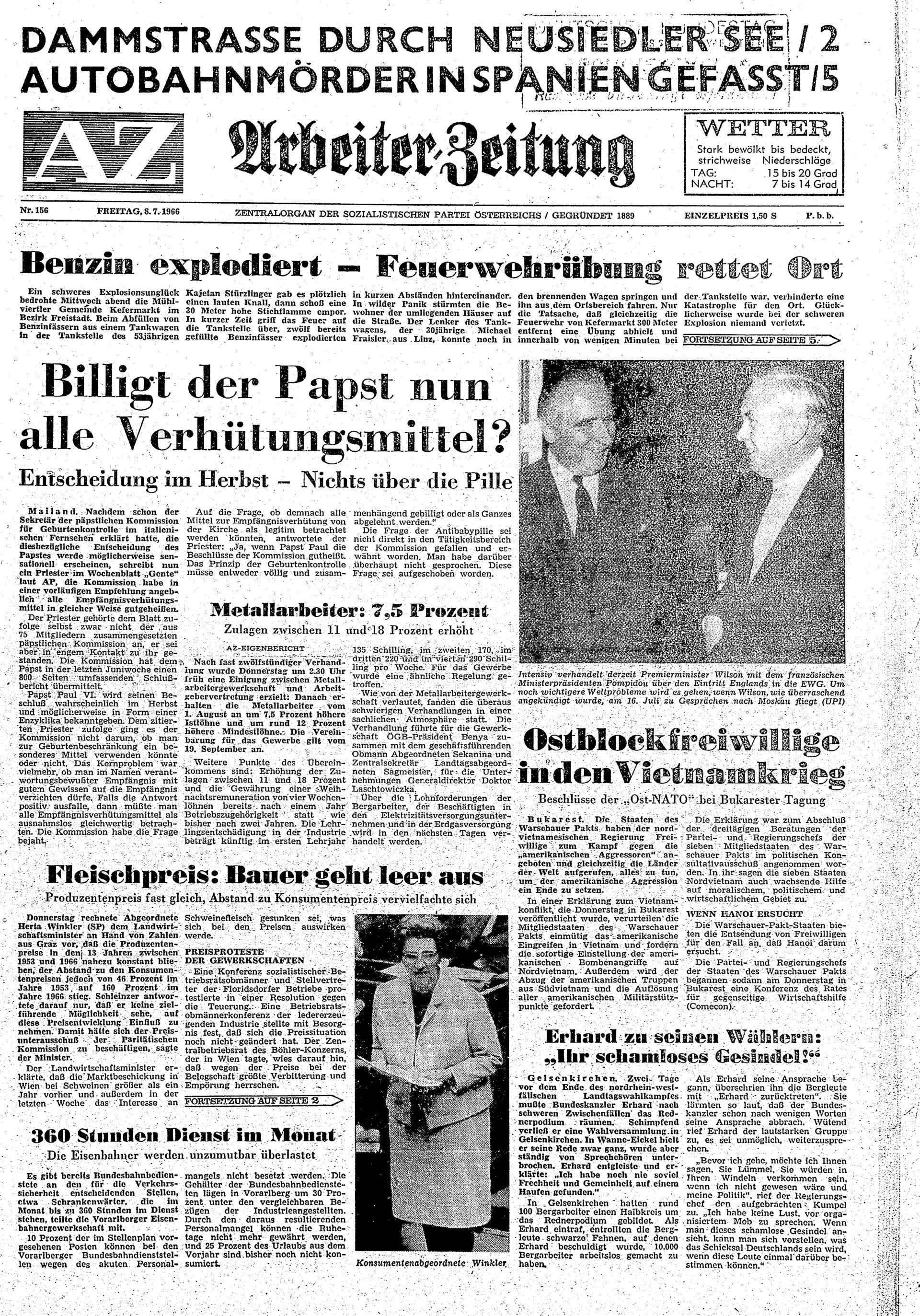 Ausgabe Fr. 08.07.1966, Seite 1