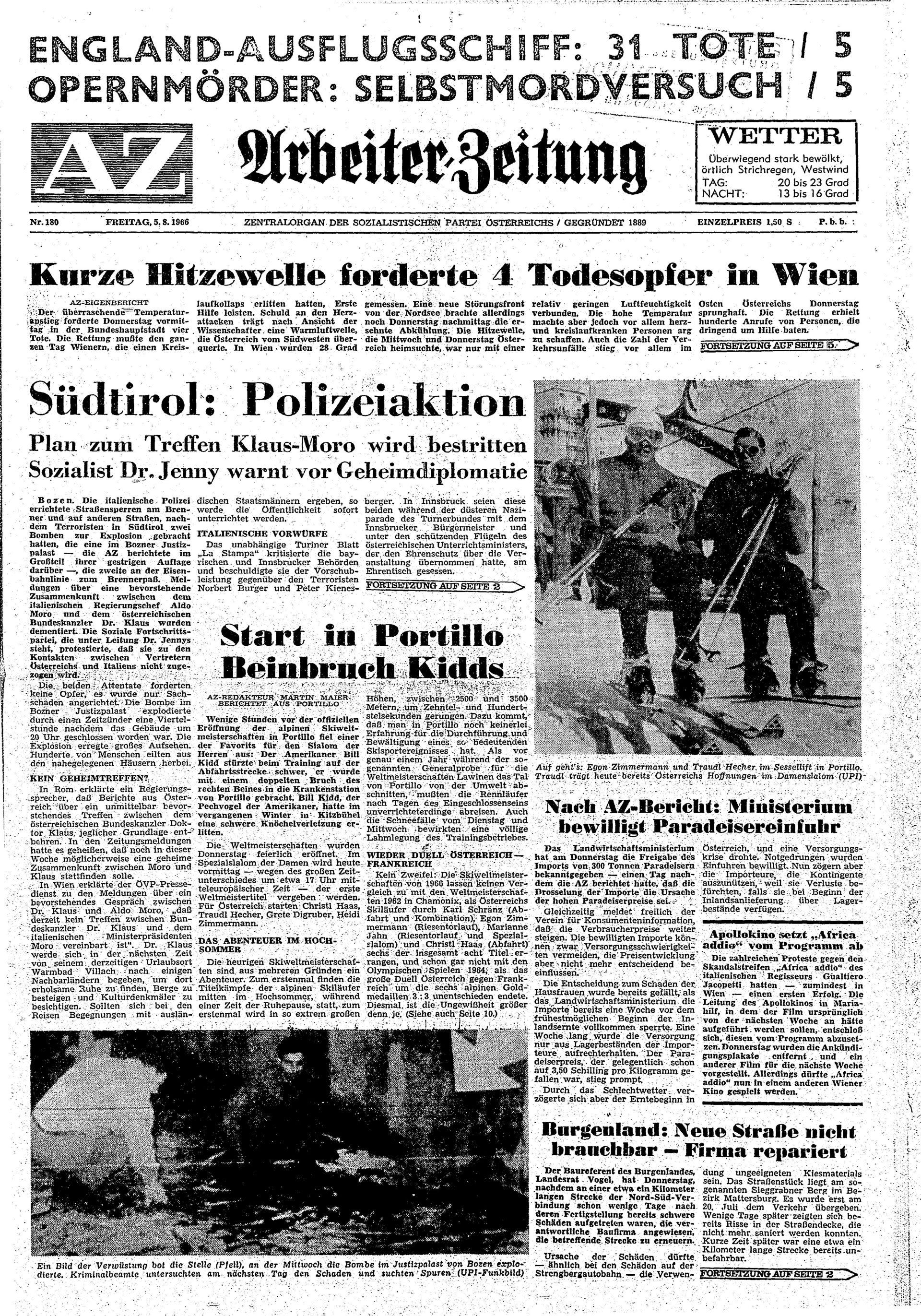 Ausgabe Fr. 05.08.1966, Seite 1