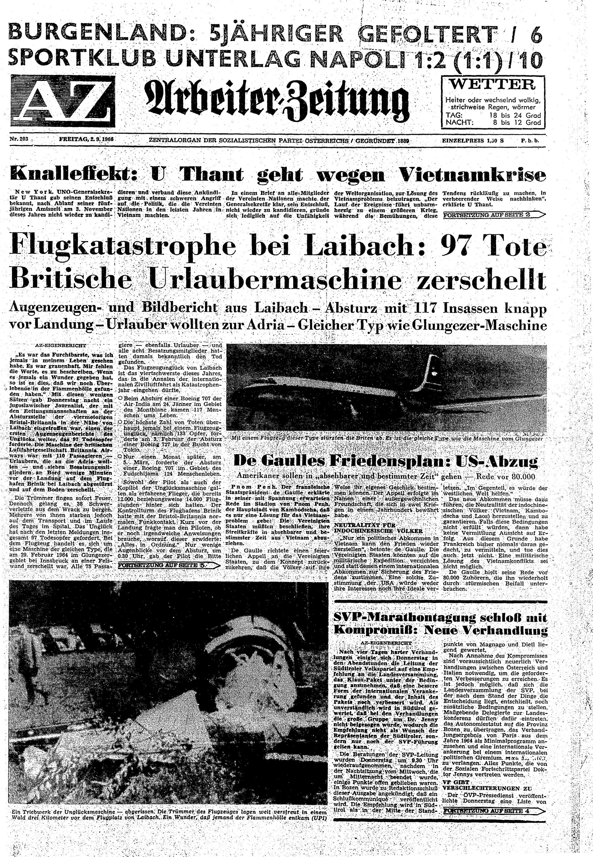 Ausgabe Fr. 02.09.1966, Seite 1