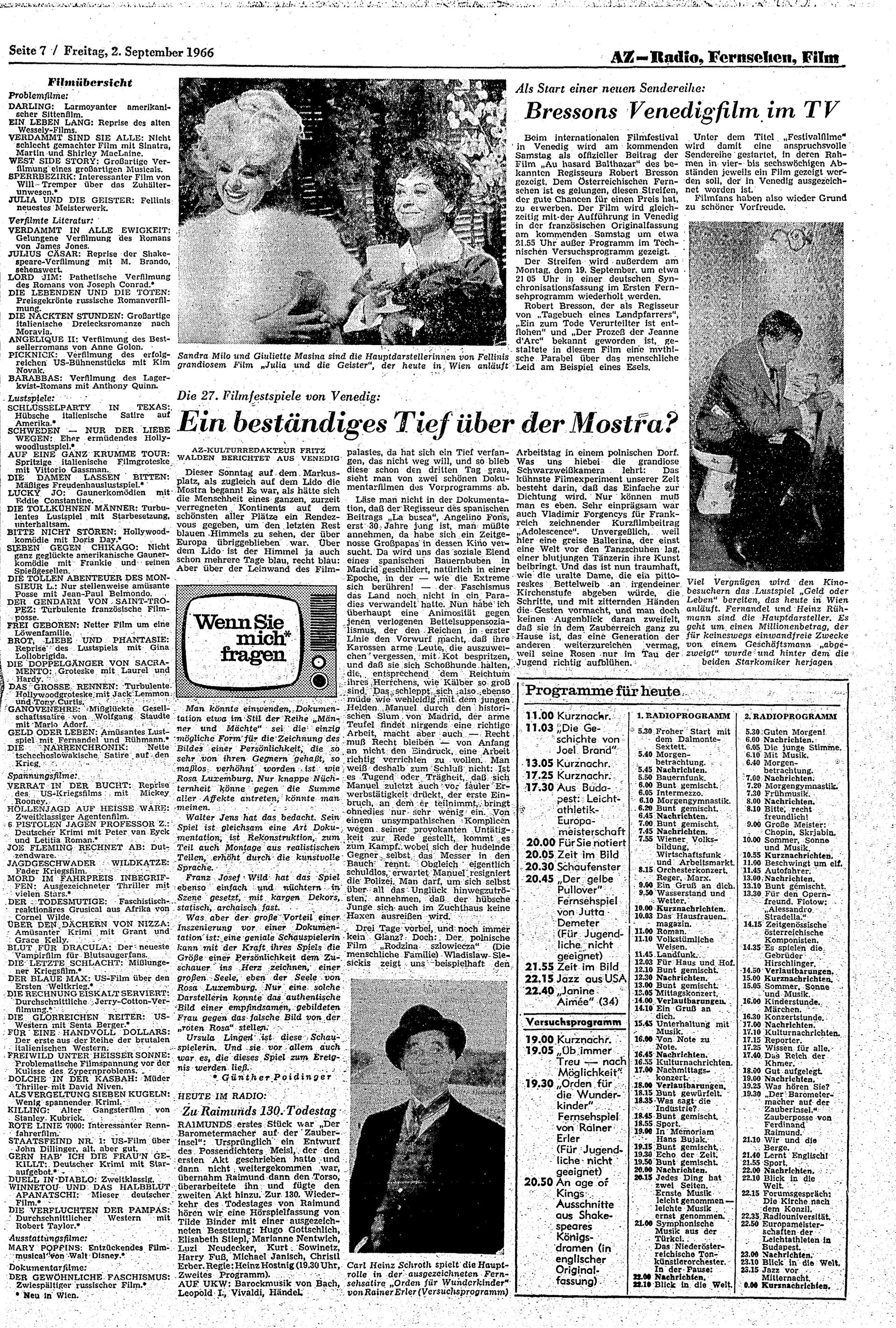 Ausgabe Fr. 02.09.1966, Seite 7