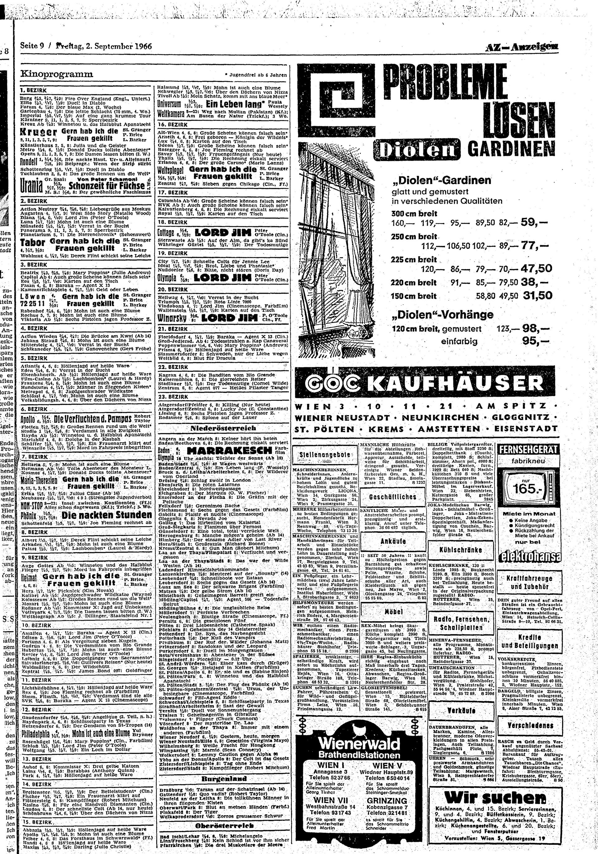 Ausgabe Fr. 02.09.1966, Seite 9