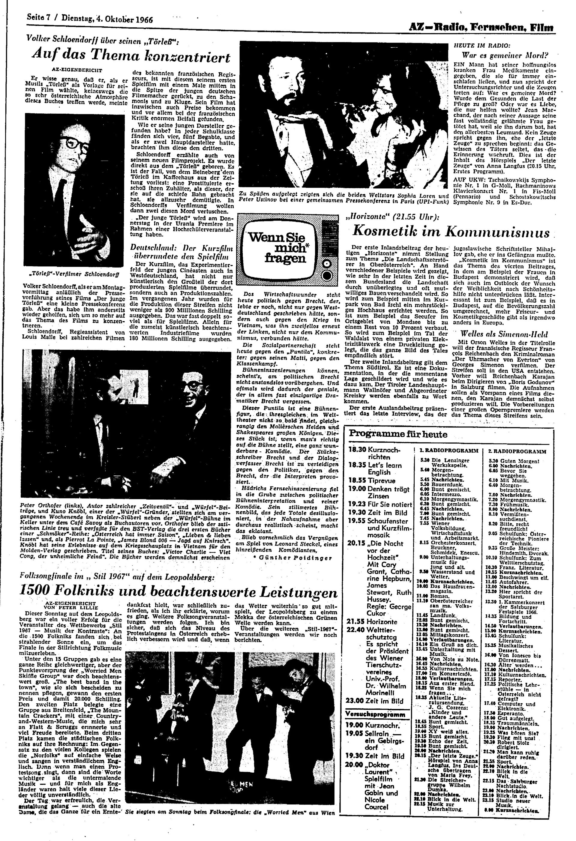 Ausgabe Di. 04.10.1966, Seite 7