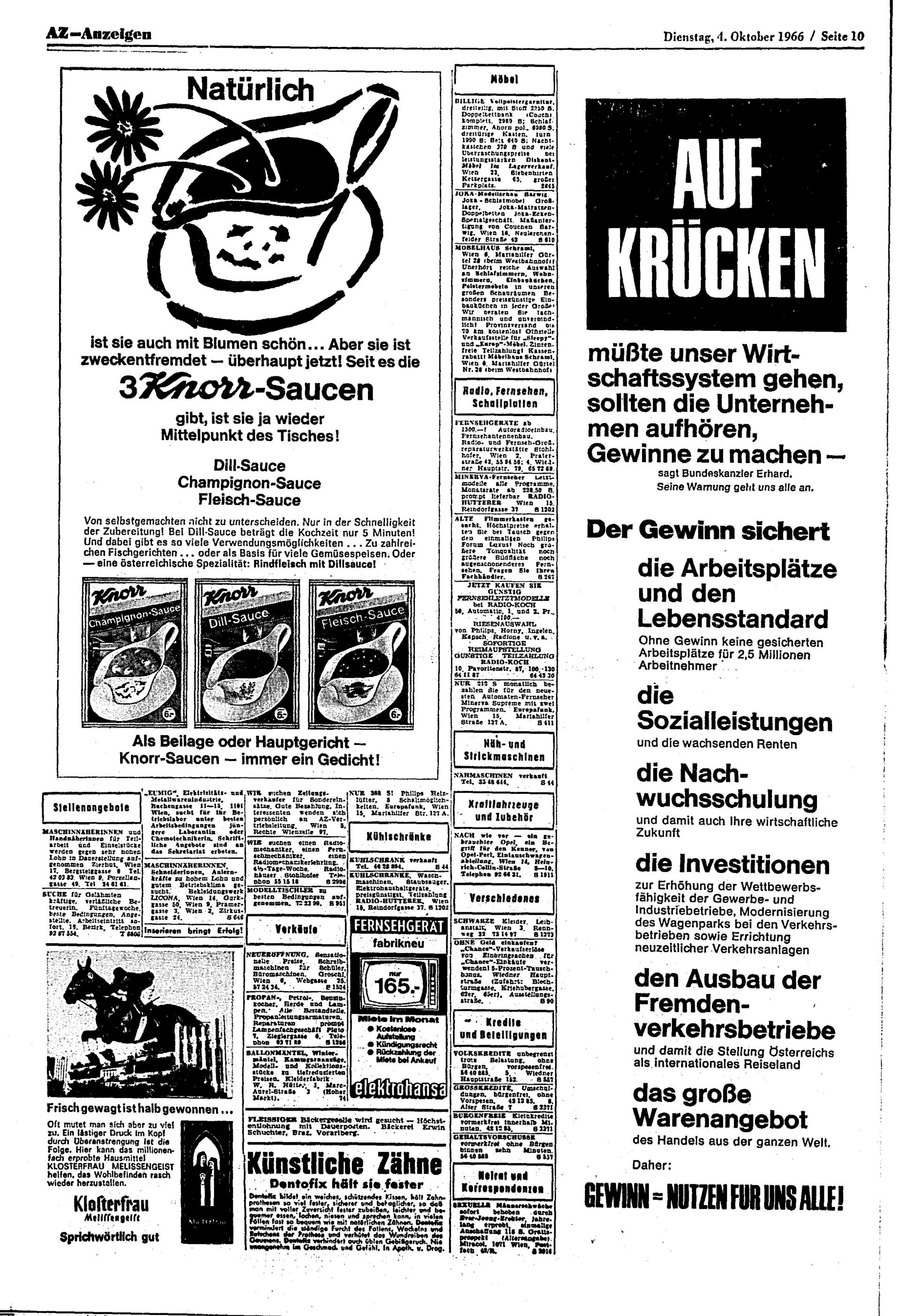 Ausgabe Di. 04.10.1966, Seite 10