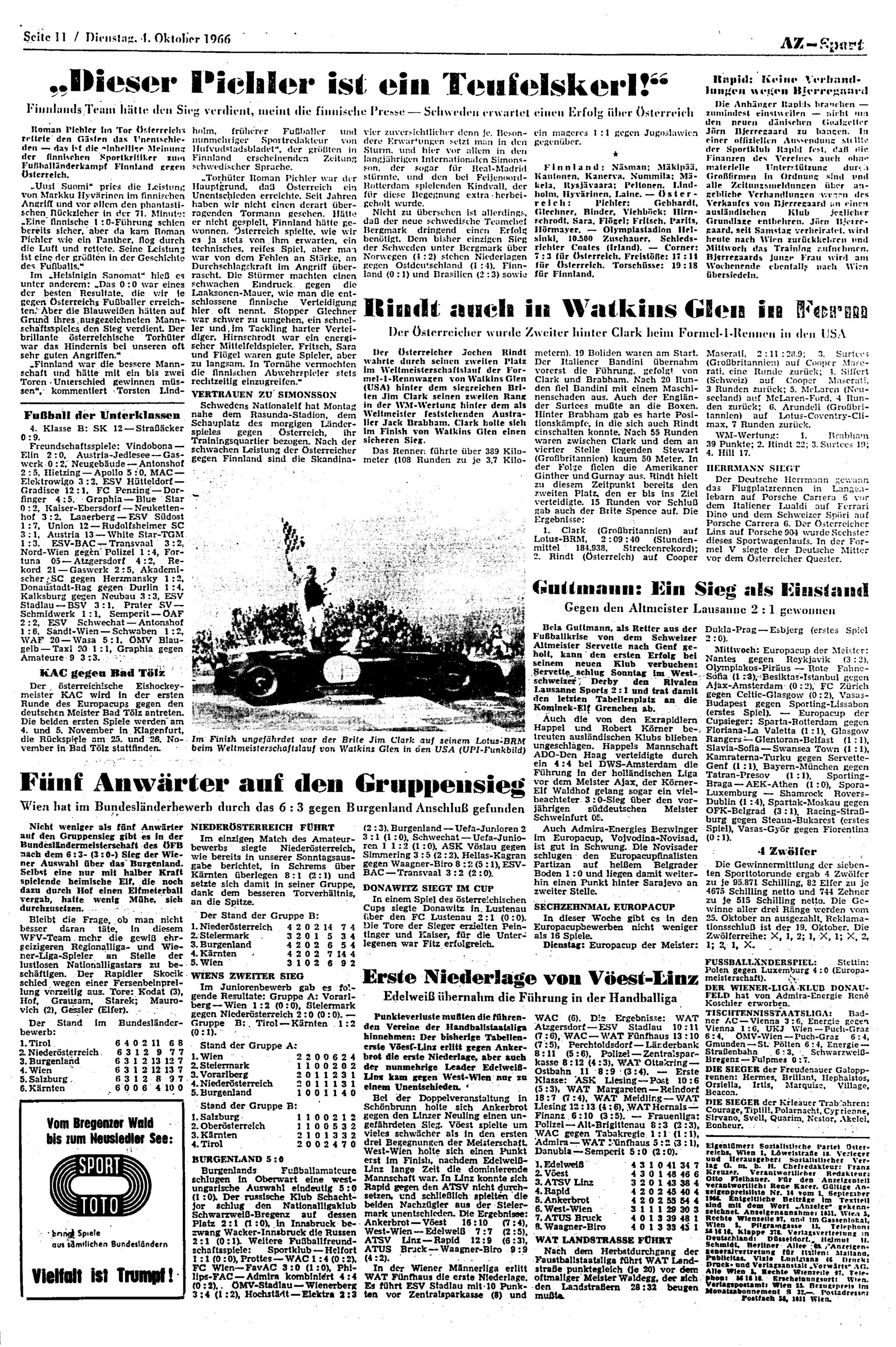 Ausgabe Di. 04.10.1966, Seite 11