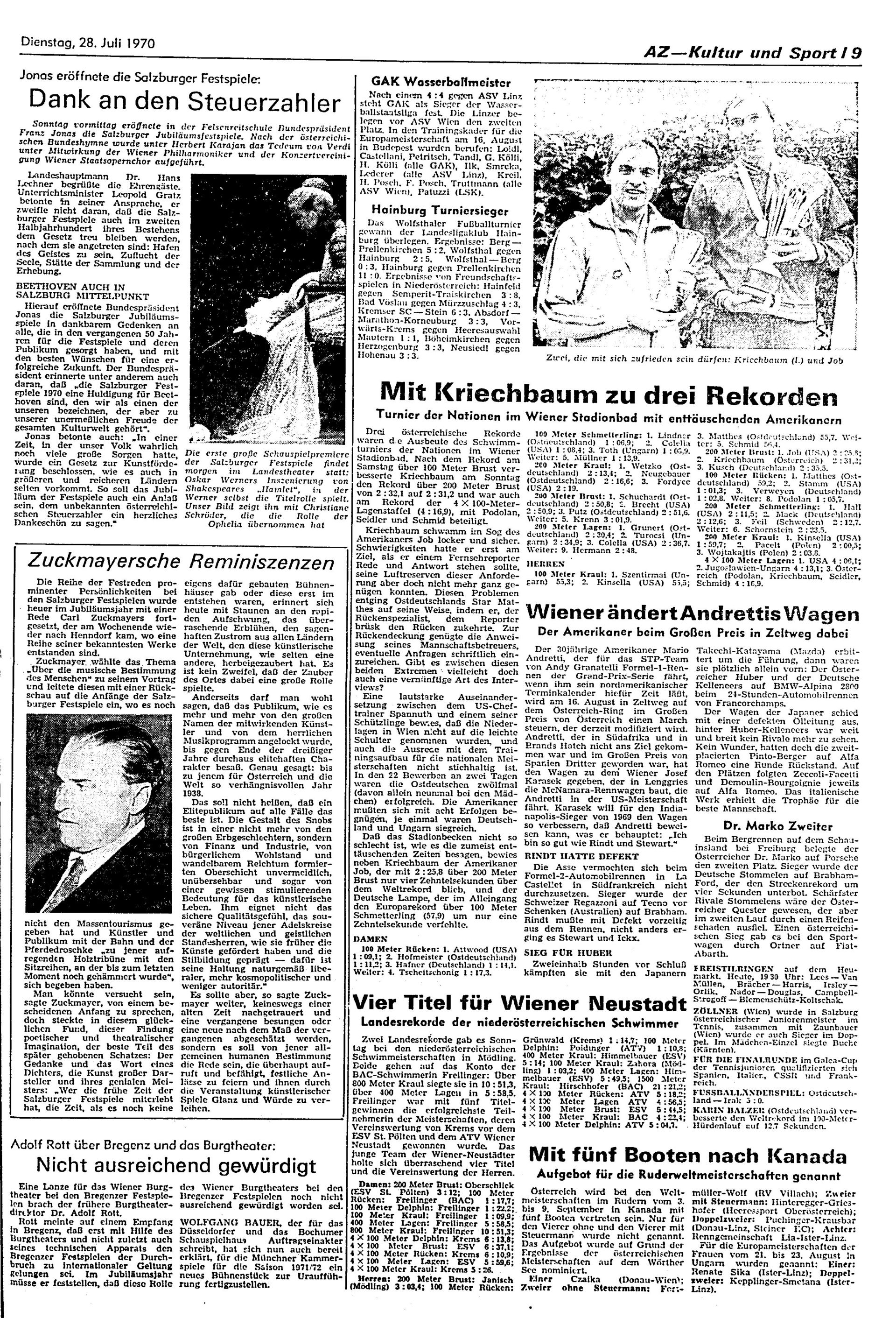 Ausgabe Di. 28.07.1970, Seite 9