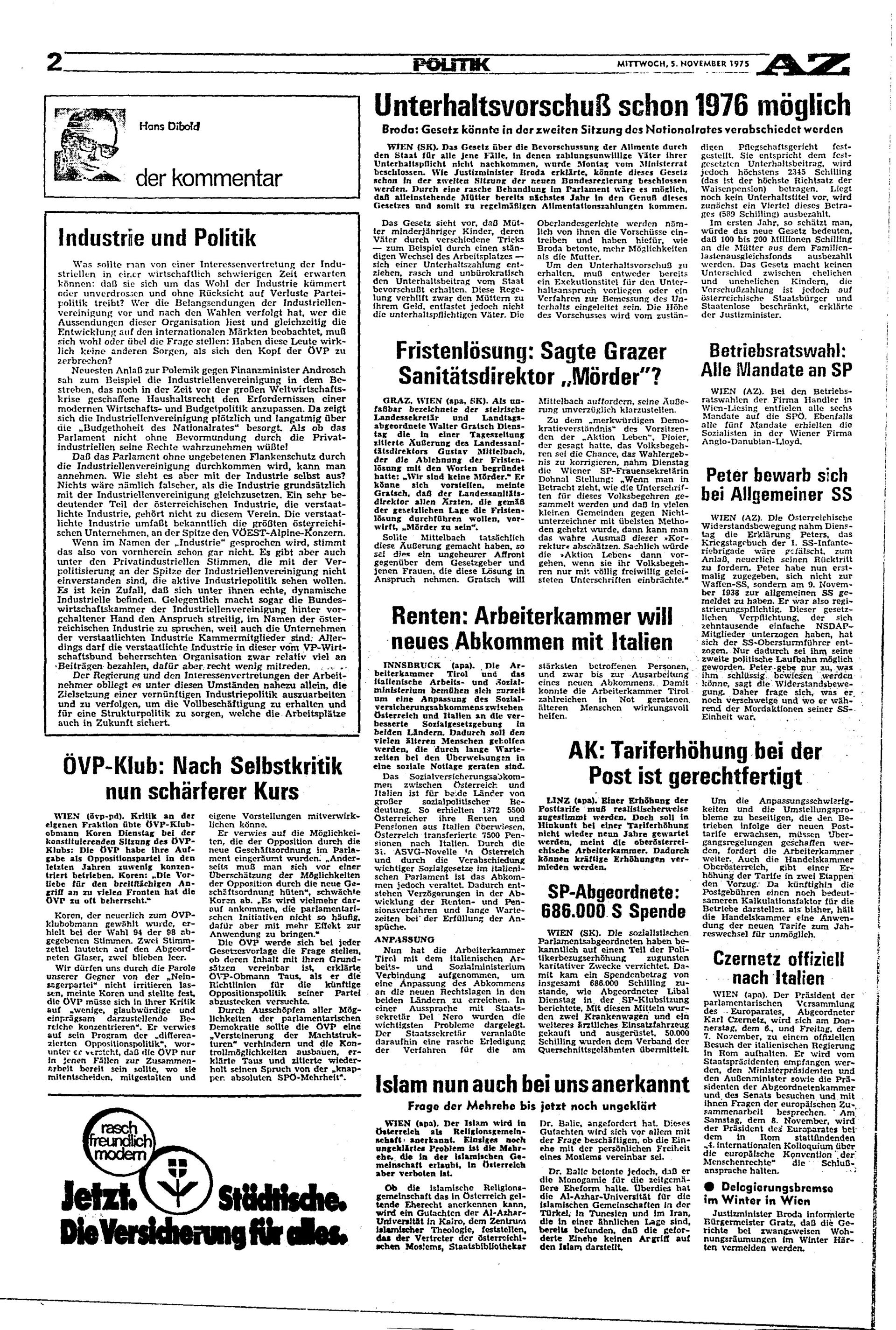 Ausgabe Mi. 05.11.1975, Seite 2
