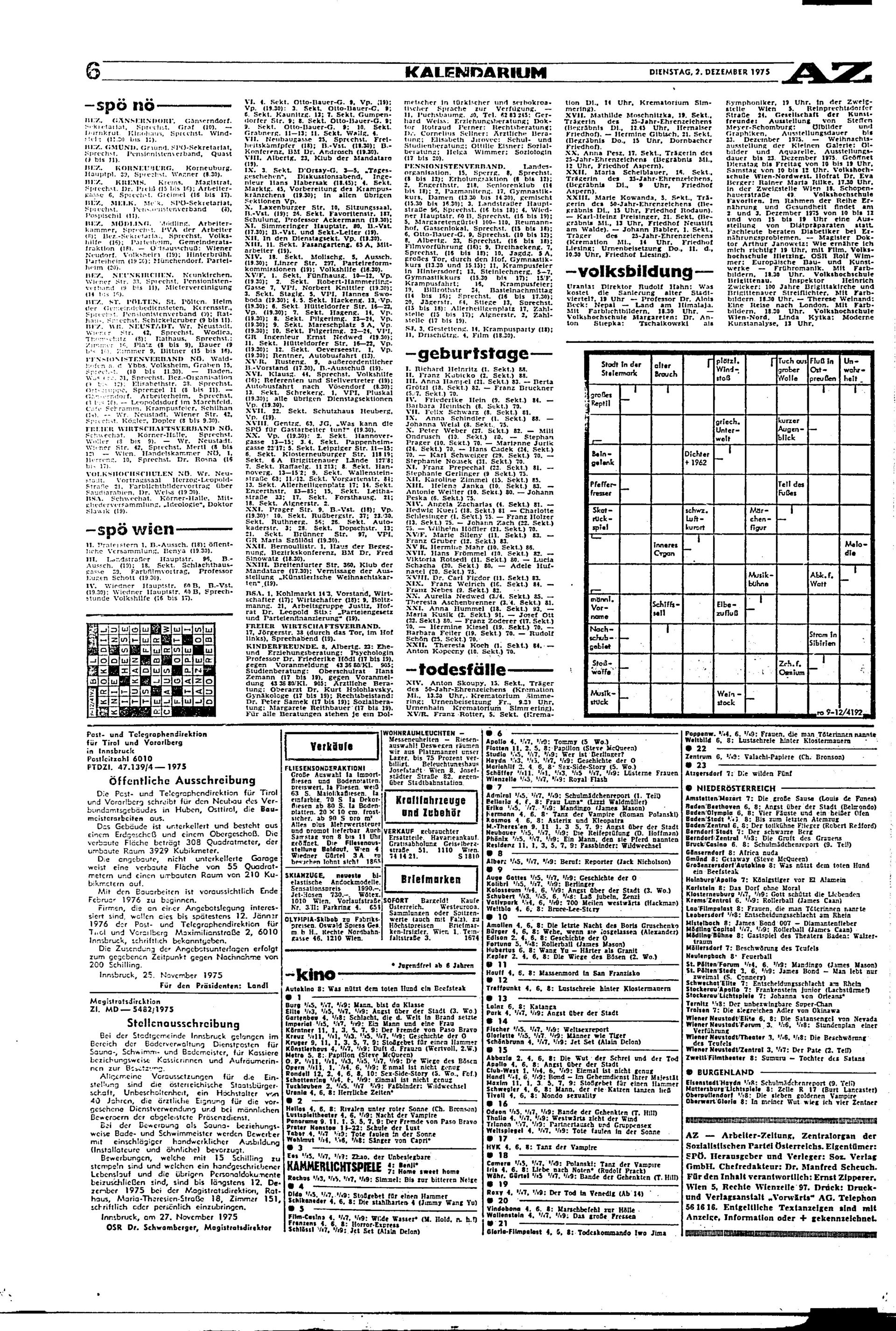 Ausgabe Di. 02.12.1975, Seite 6