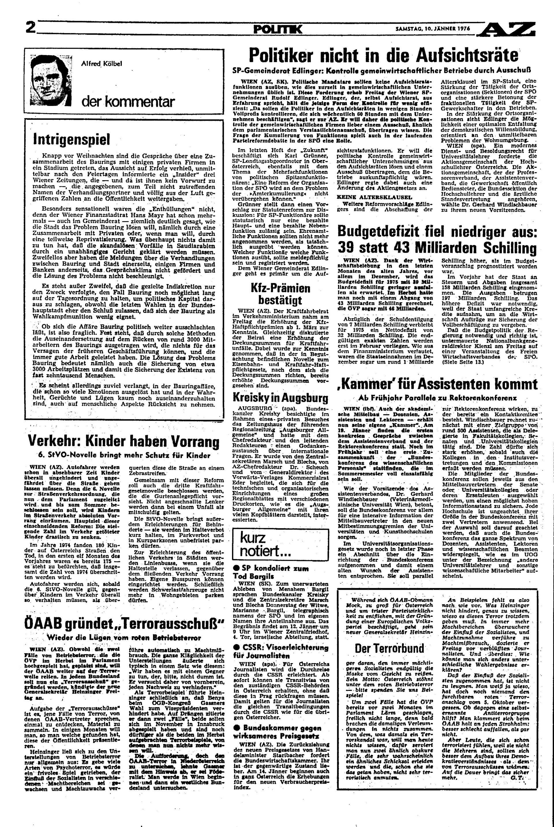Ausgabe Sa. 10.01.1976, Seite 2