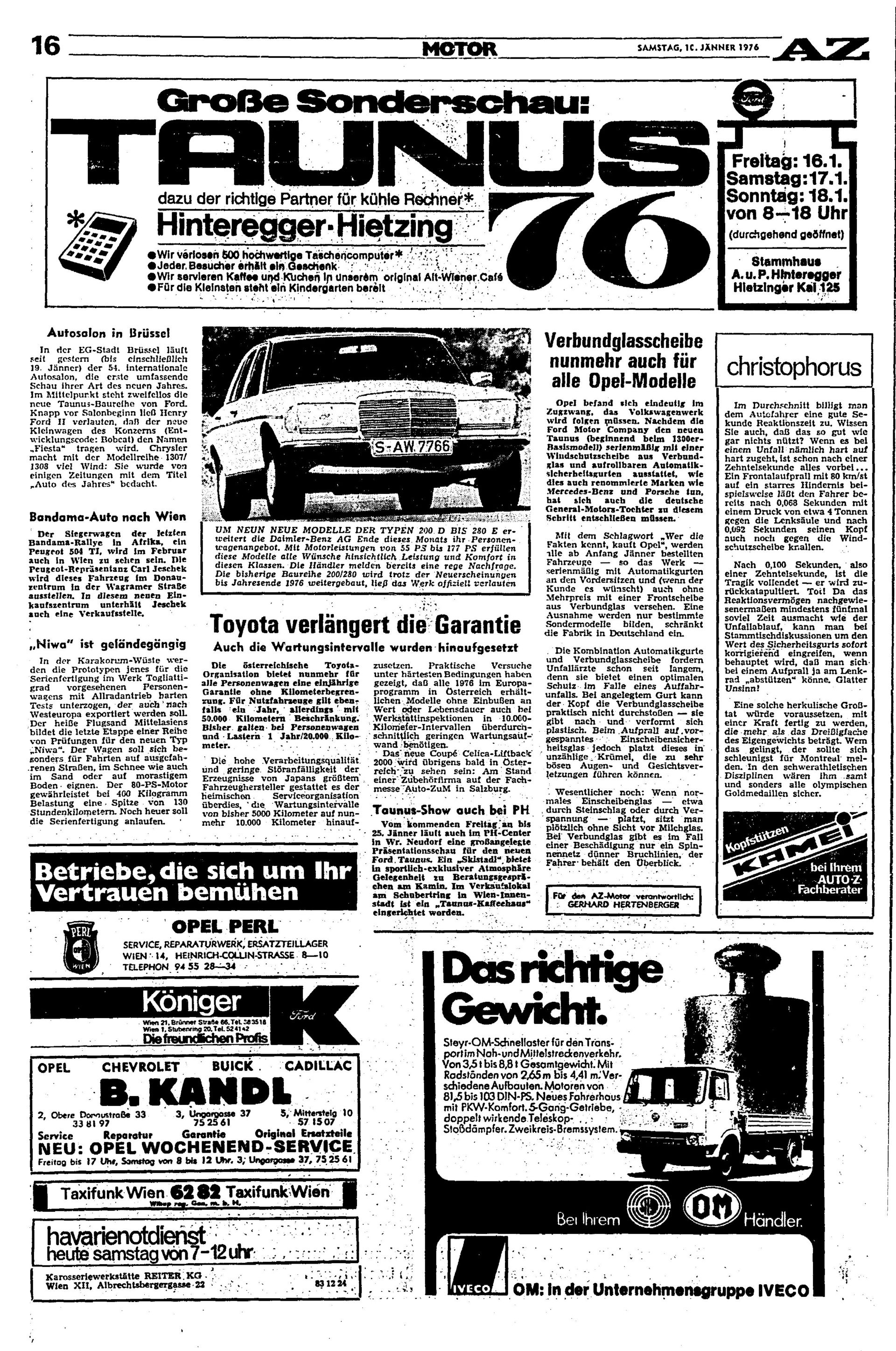 Ausgabe Sa. 10.01.1976, Seite 16