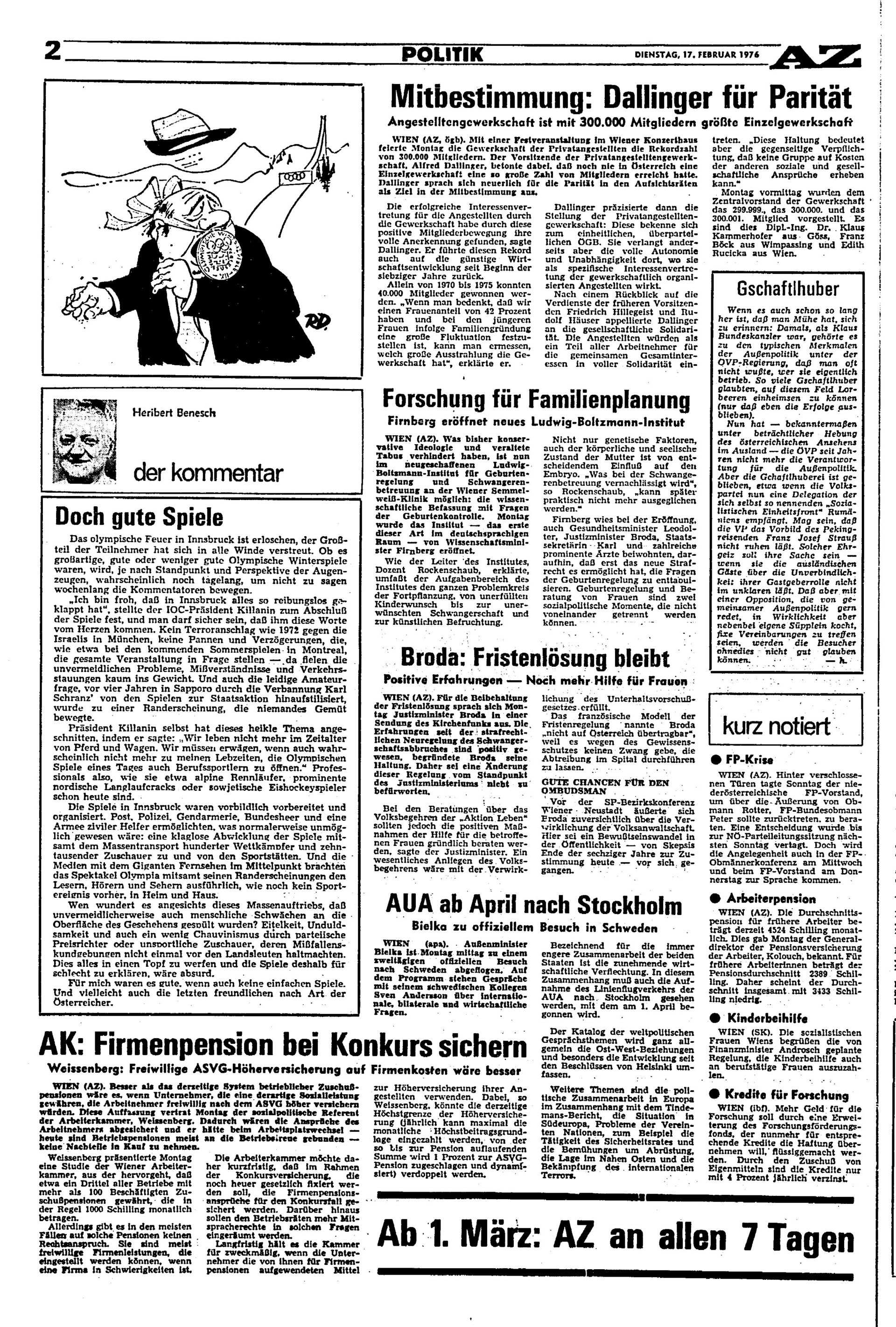 Ausgabe Di. 17.02.1976, Seite 2