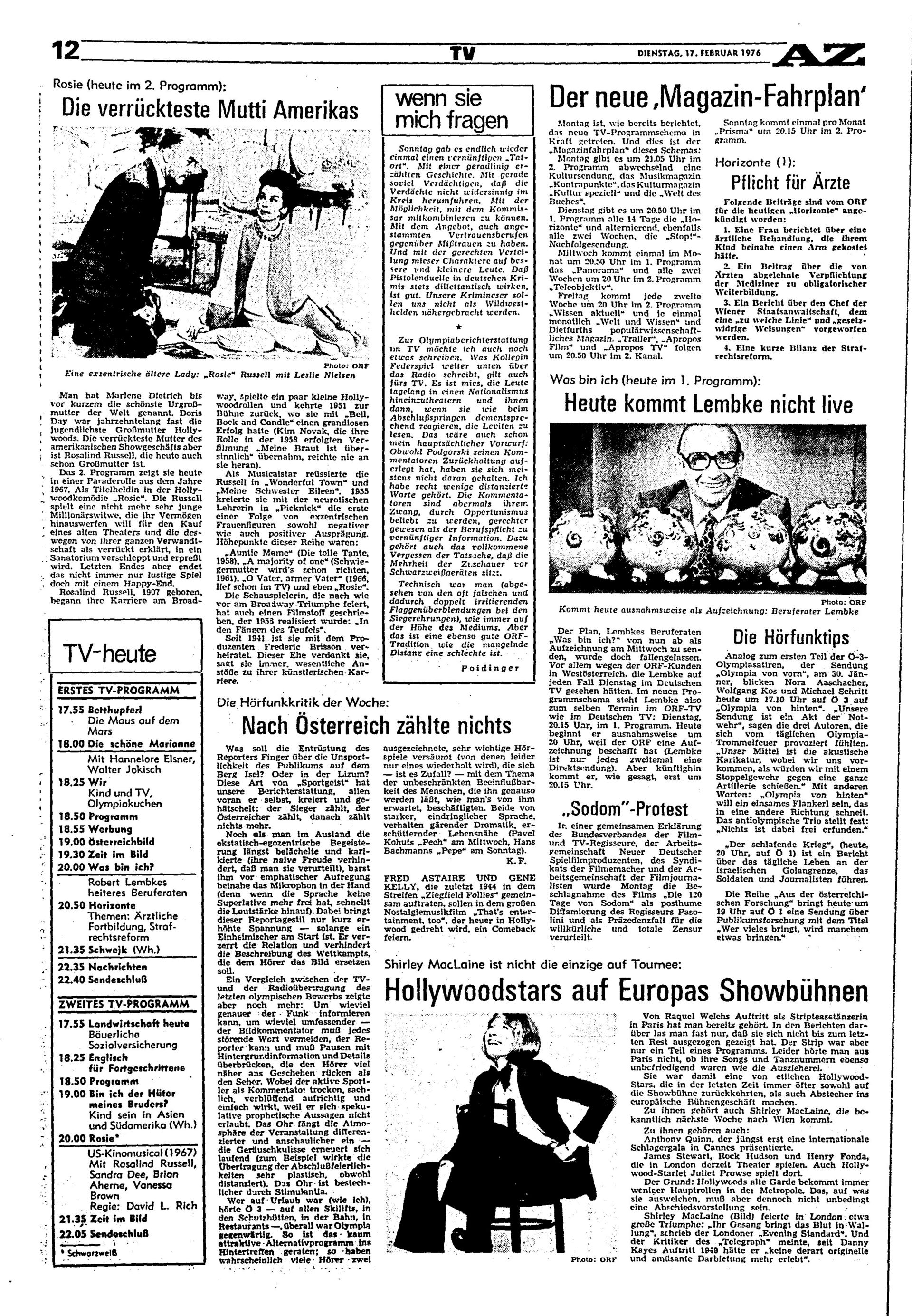 Ausgabe Di. 17.02.1976, Seite 12