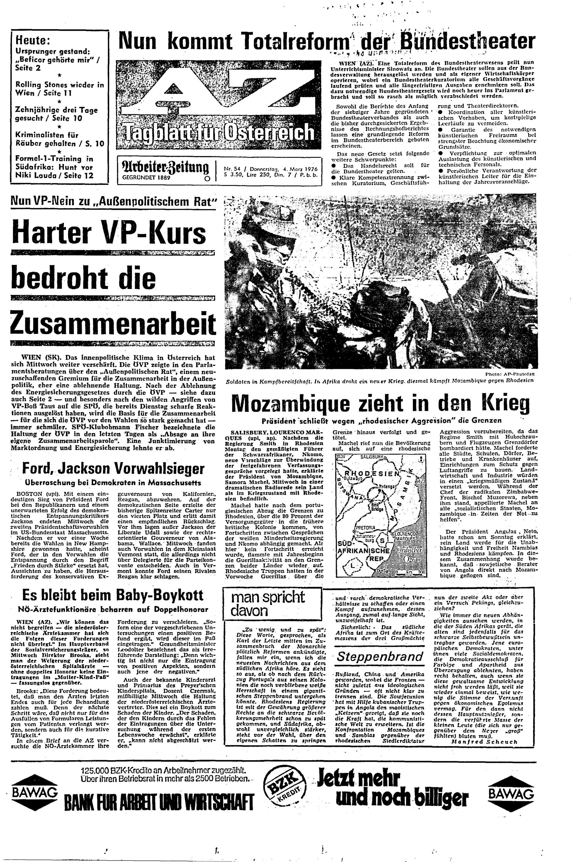 Ausgabe Do. 04.03.1976, Seite 1