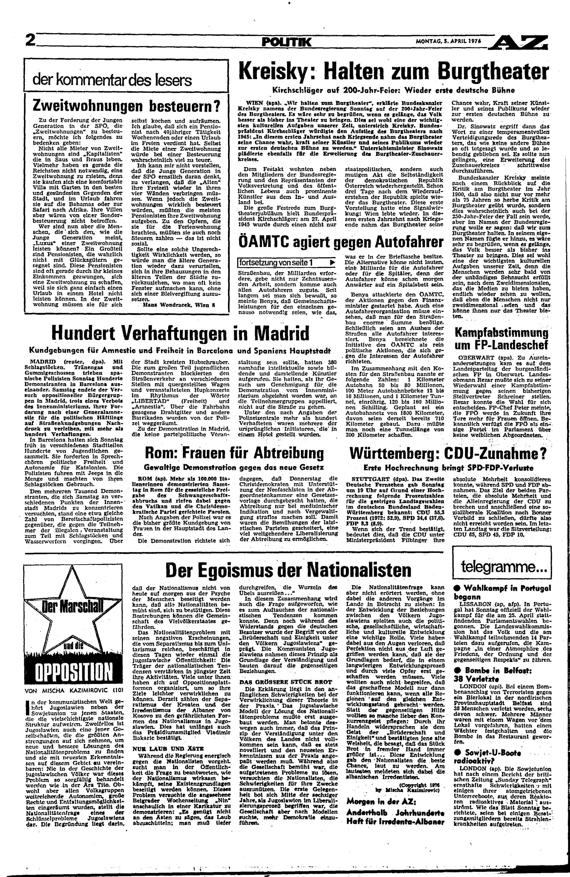 Ausgabe Mo. 05.04.1976, Seite 2
