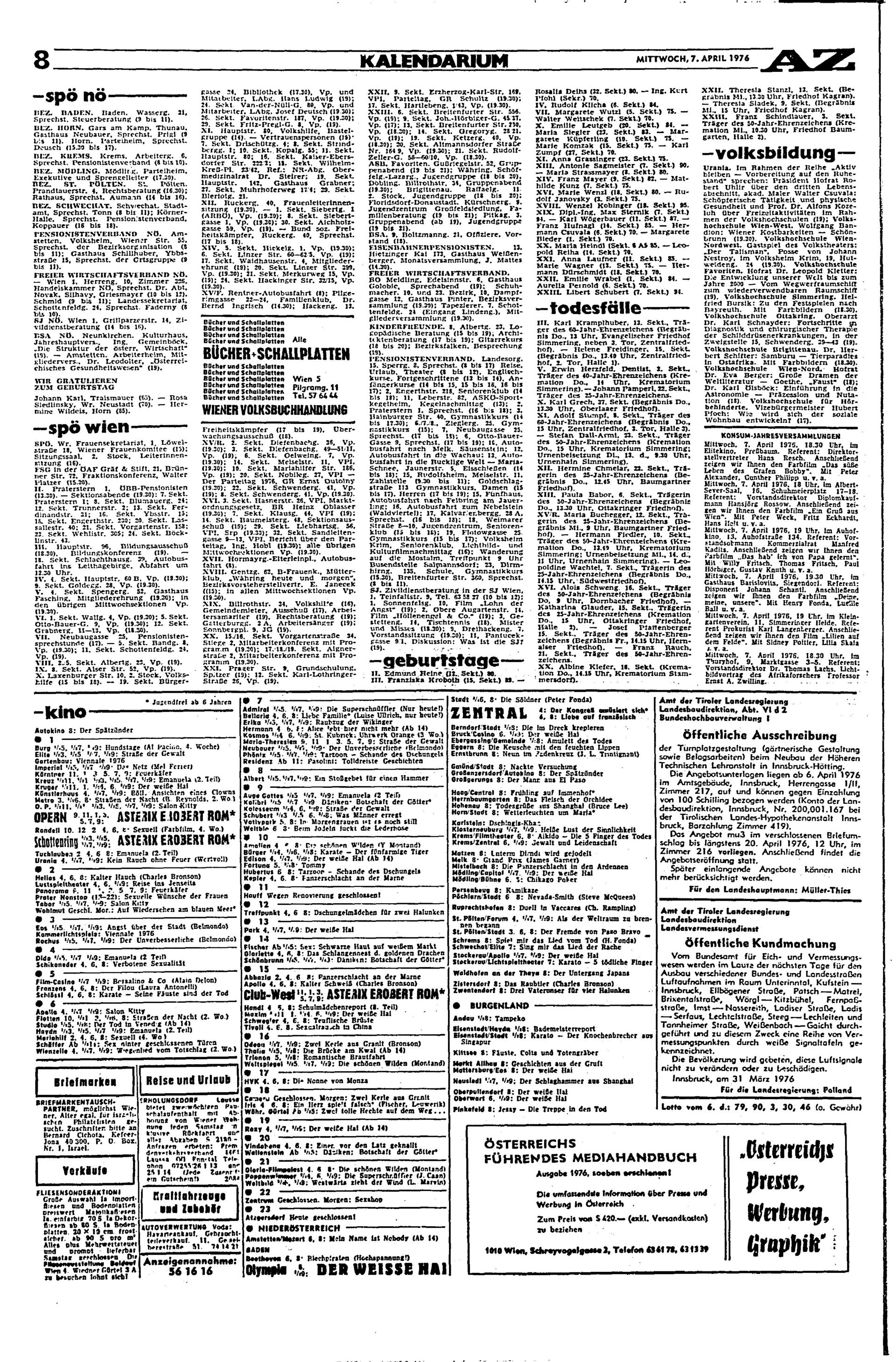 Ausgabe Mi. 07.04.1976, Seite 8