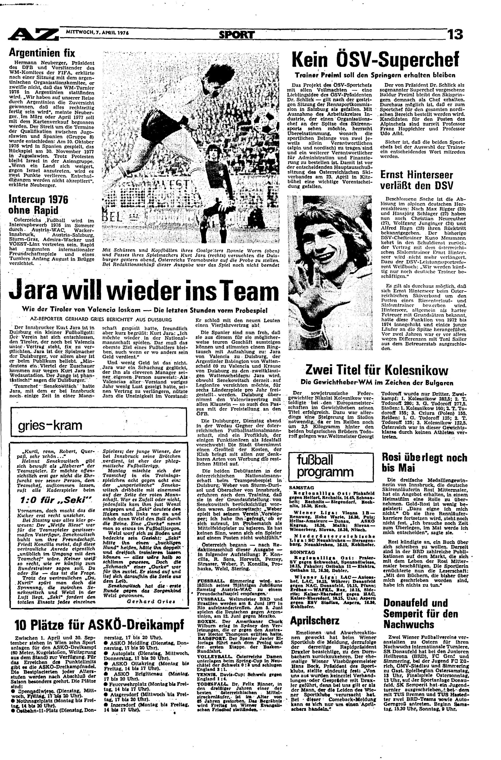 Ausgabe Mi. 07.04.1976, Seite 13