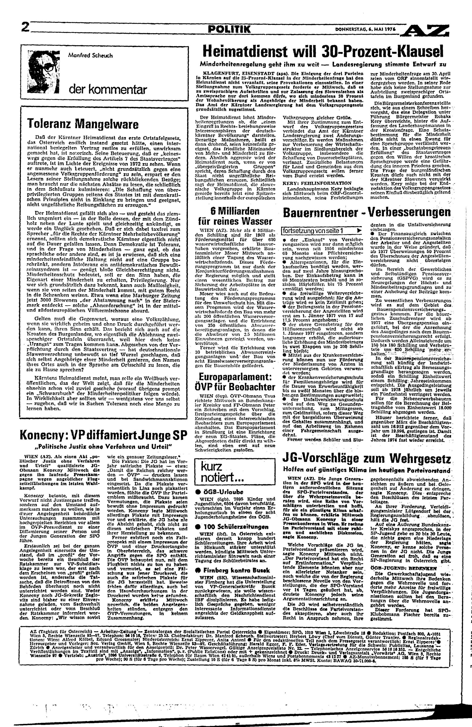 Ausgabe Do. 06.05.1976, Seite 2