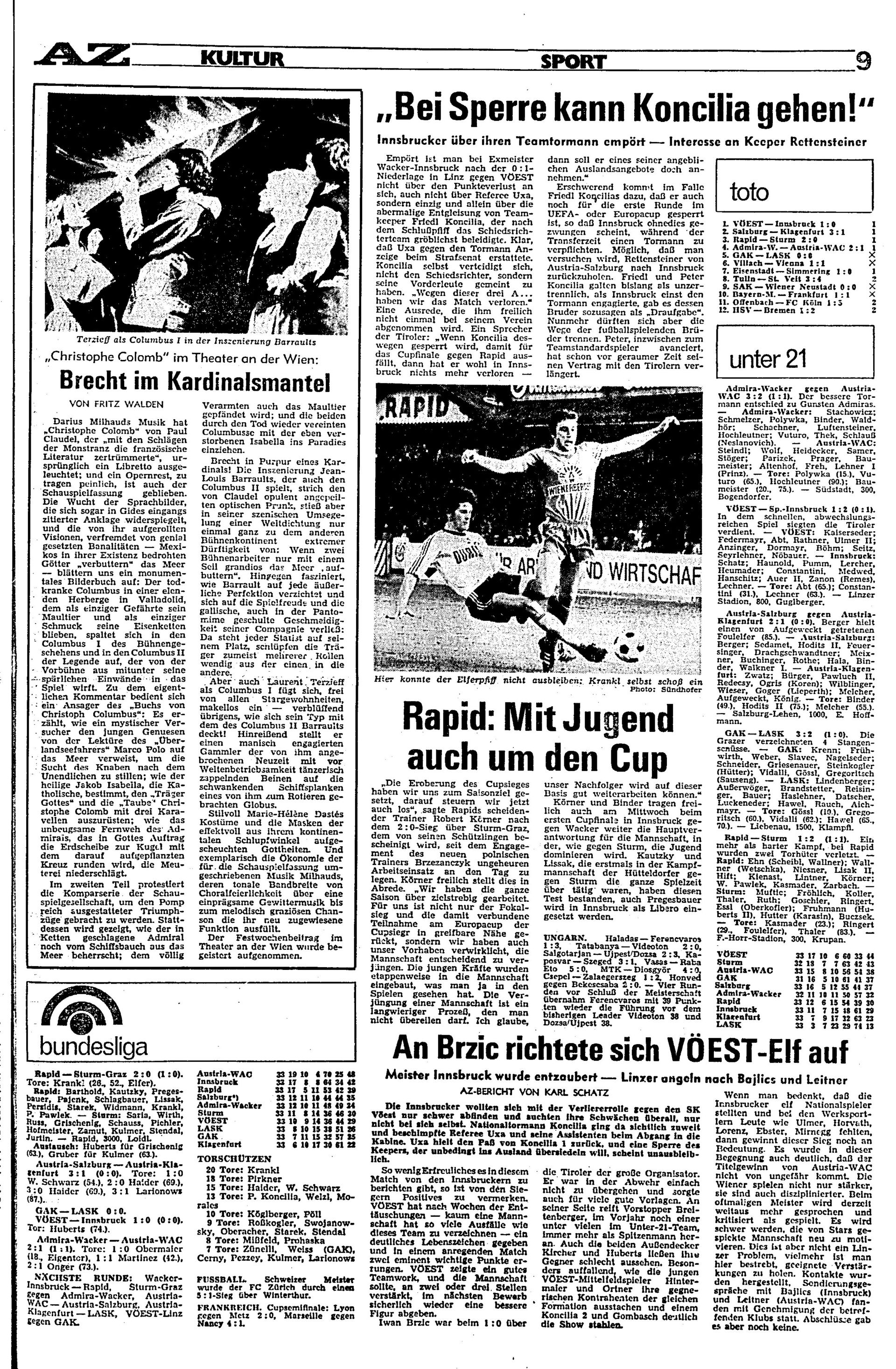Ausgabe Mo. 31.05.1976, Seite 9