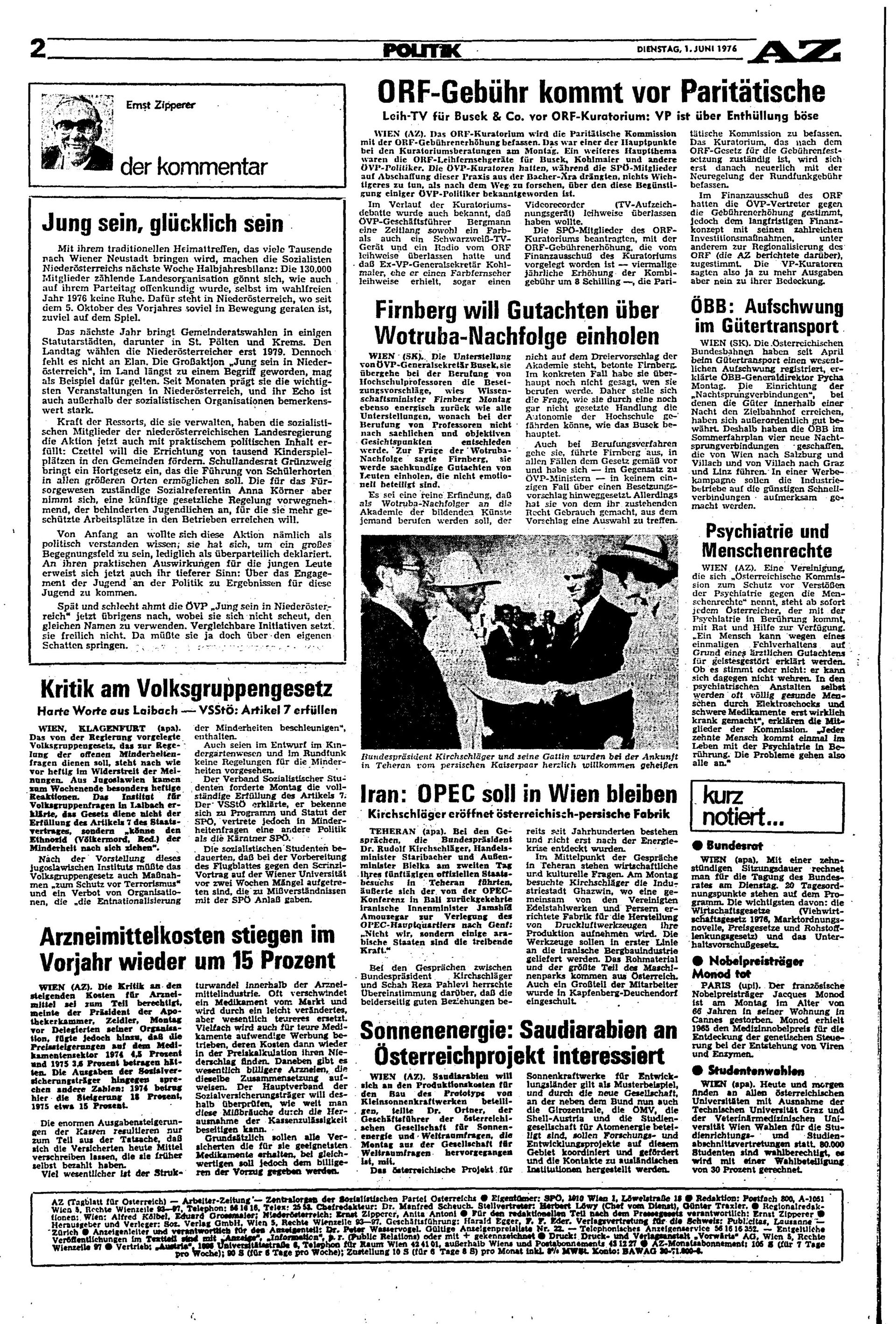 Ausgabe Di. 01.06.1976, Seite 2