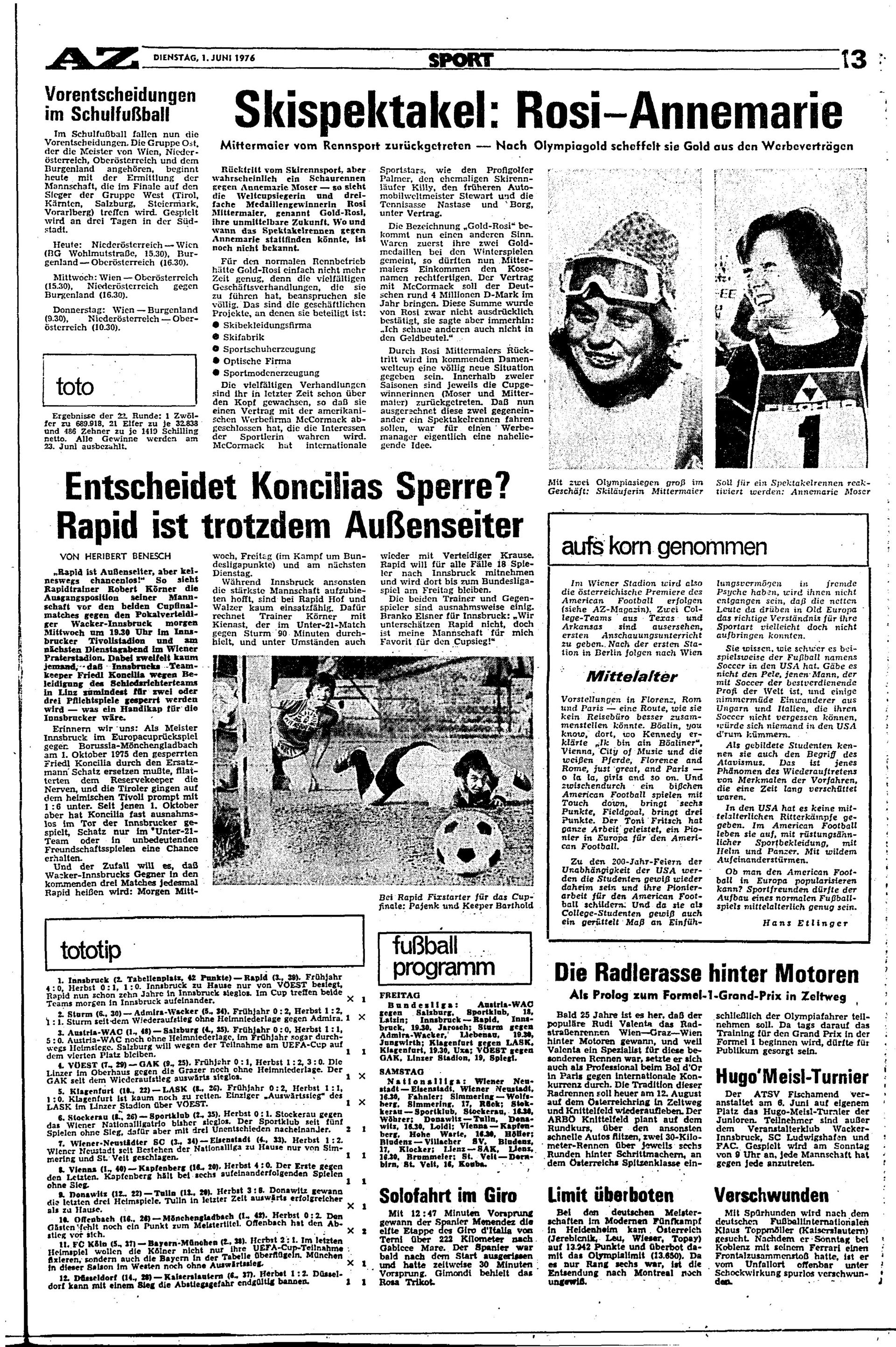 Ausgabe Di. 01.06.1976, Seite 13