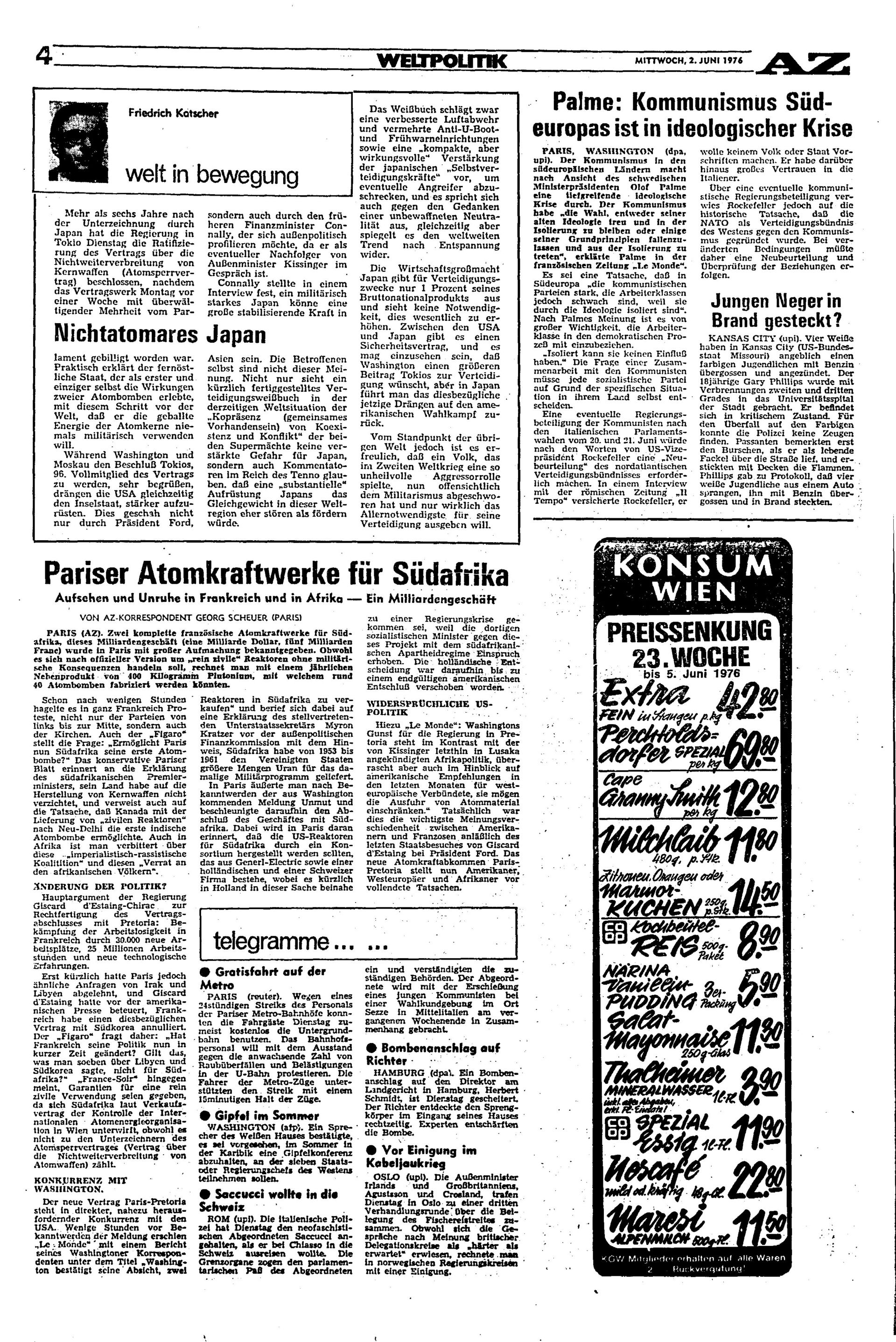 Ausgabe Mi. 02.06.1976, Seite 4