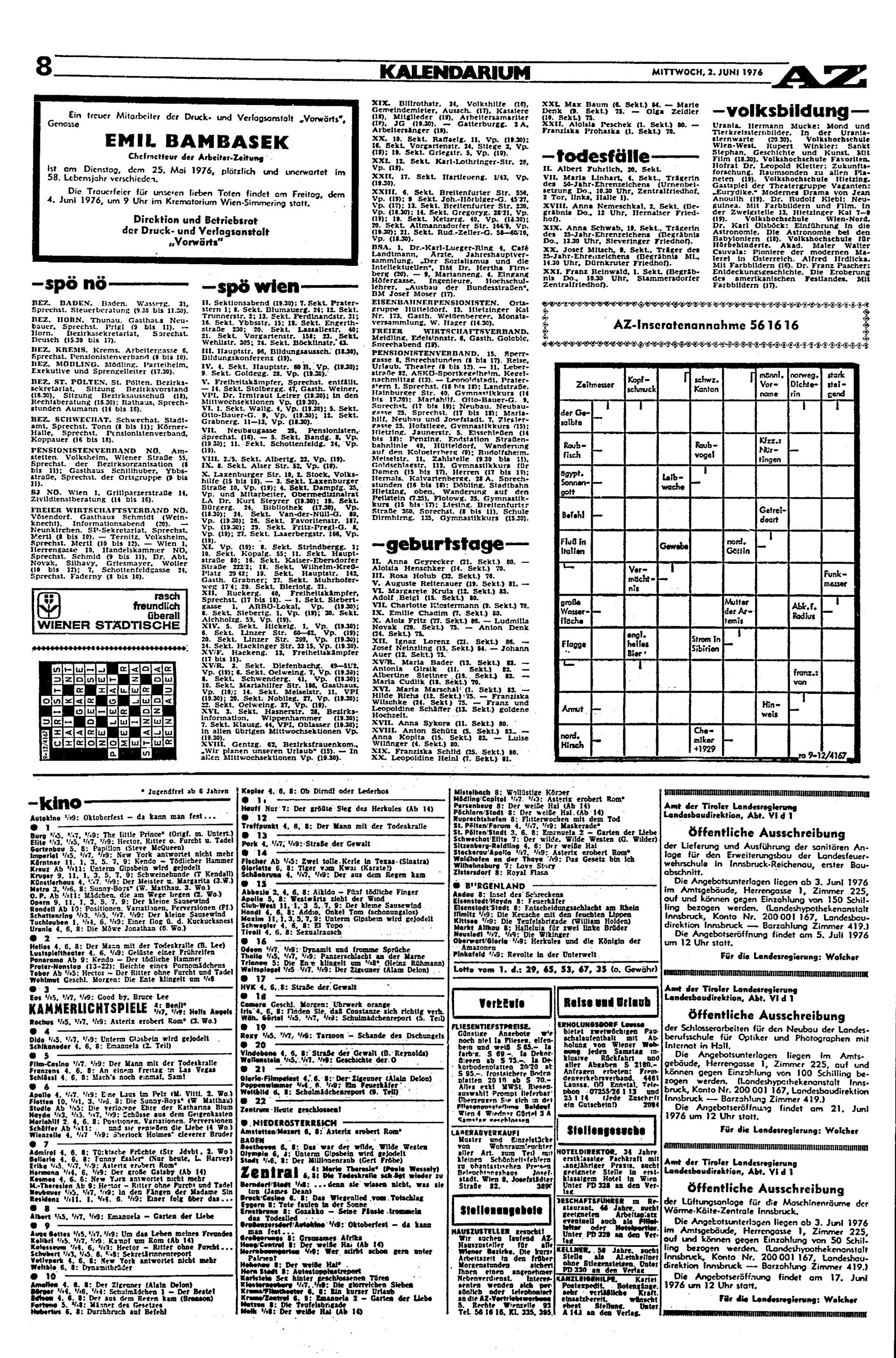 Ausgabe Mi. 02.06.1976, Seite 8