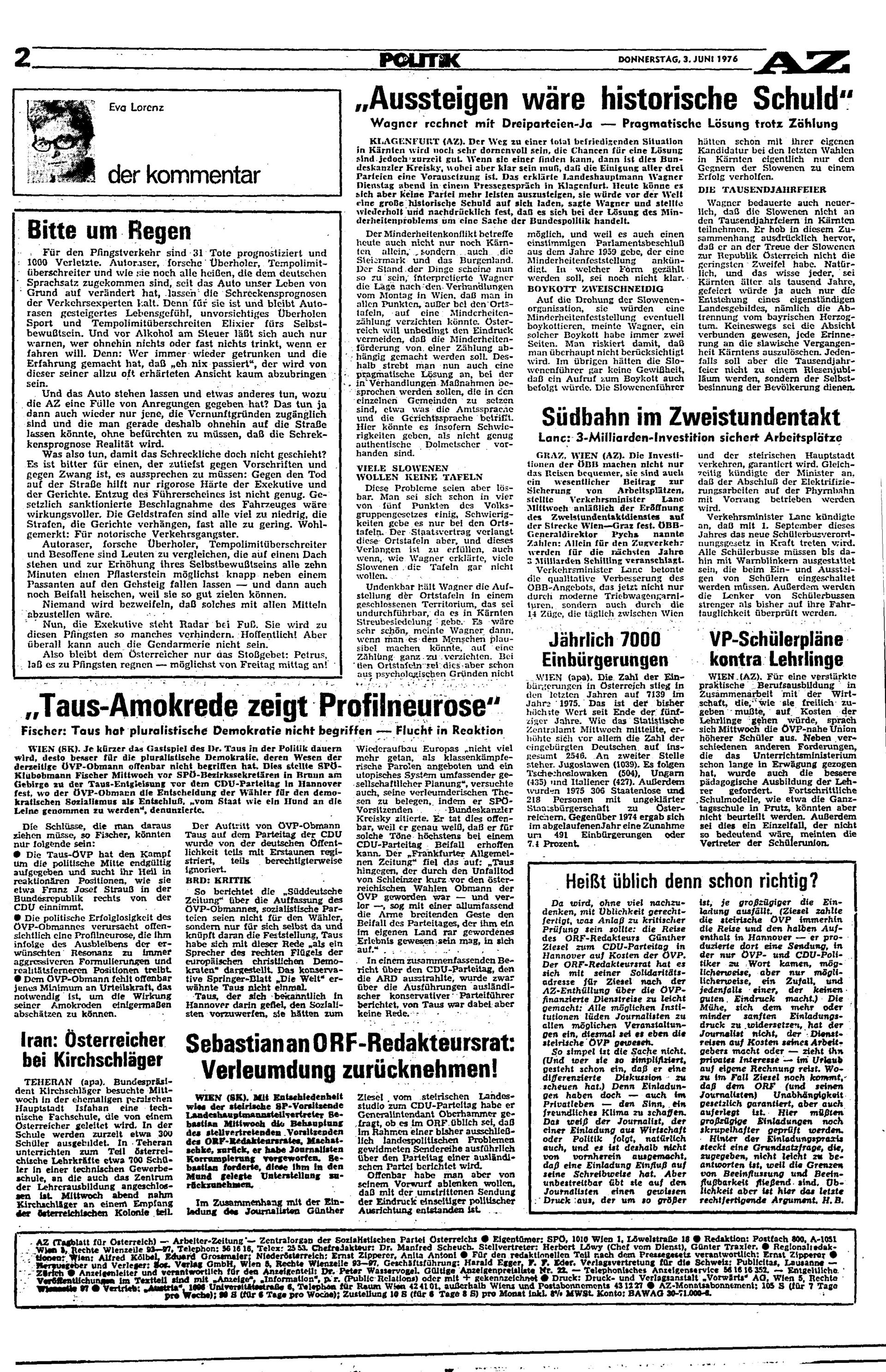 Ausgabe Do. 03.06.1976, Seite 2