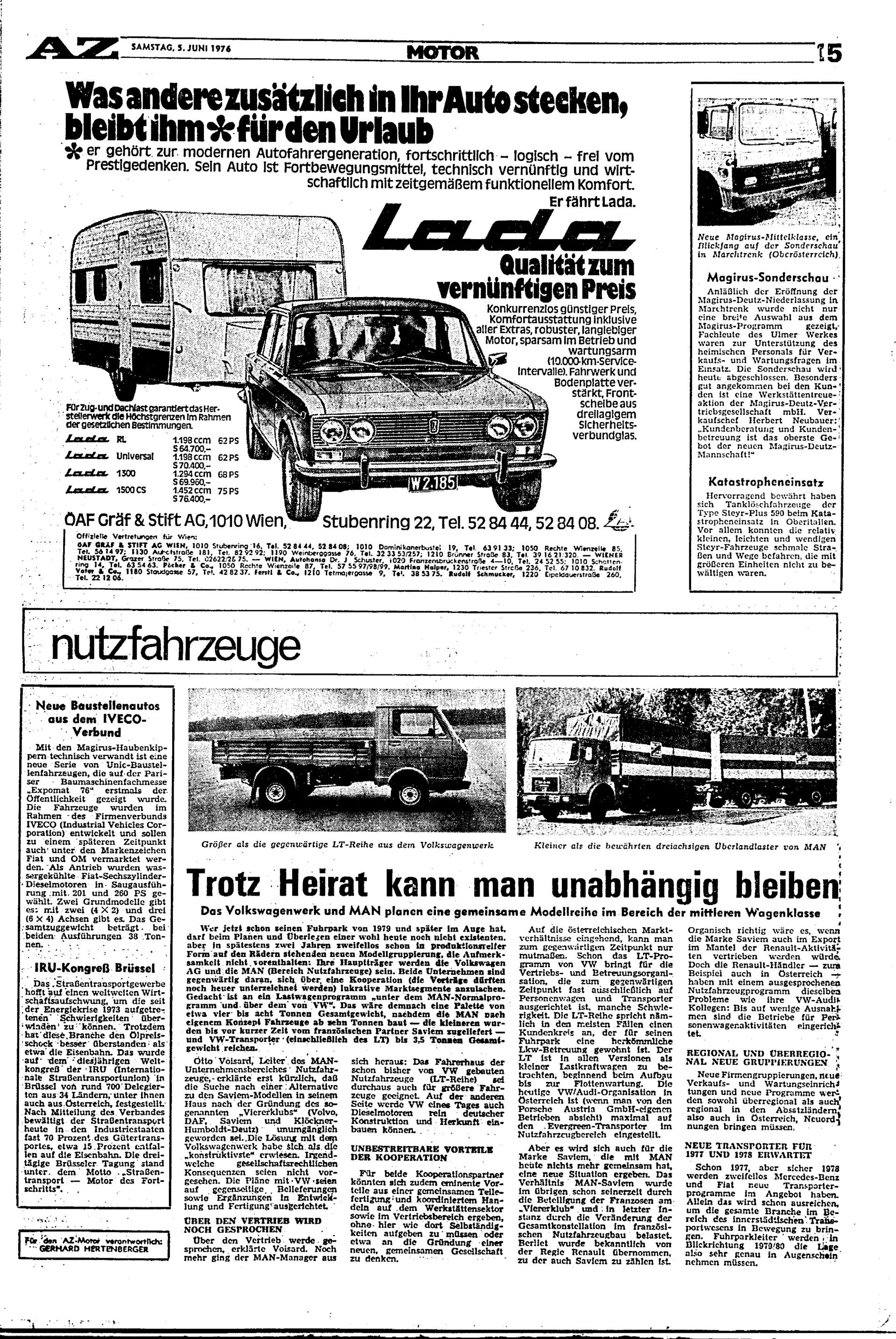 Ausgabe Sa. 05.06.1976, Seite 15