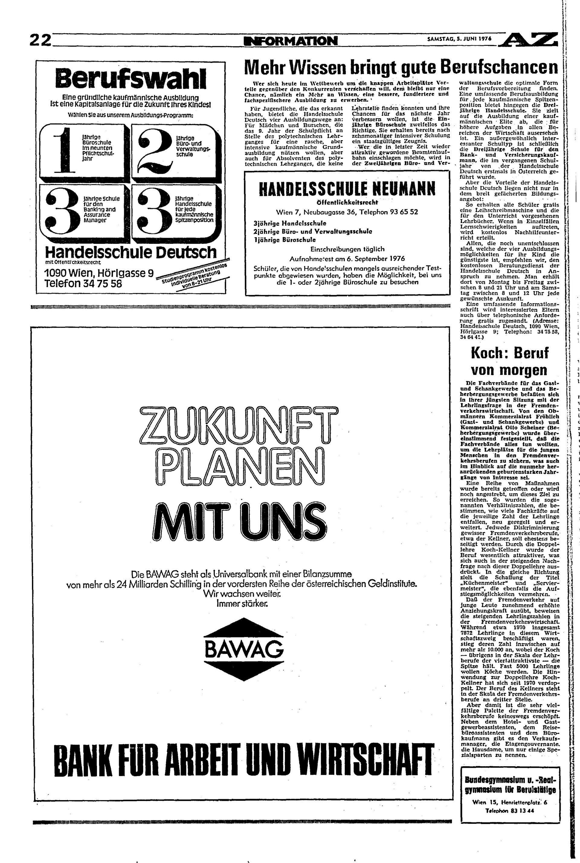Ausgabe Sa. 05.06.1976, Seite 22