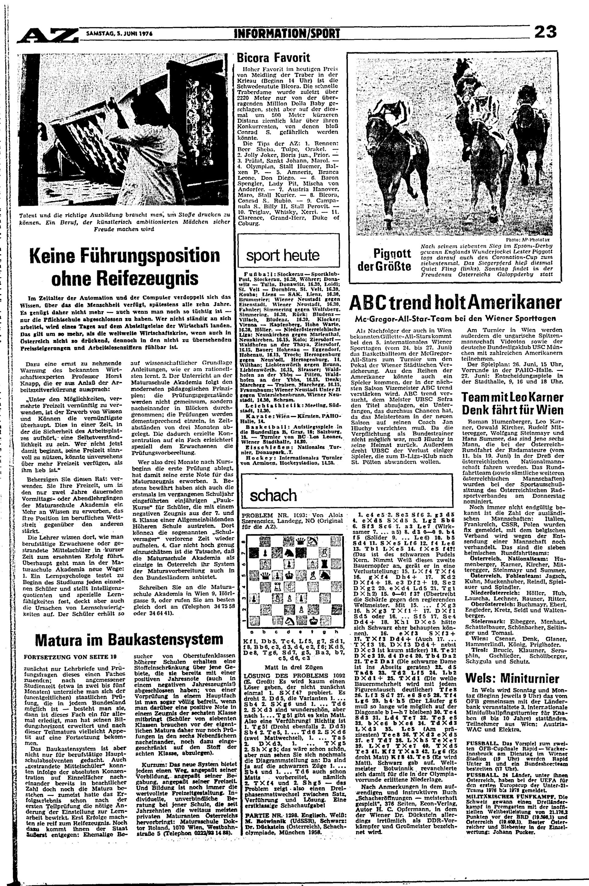 Ausgabe Sa. 05.06.1976, Seite 23