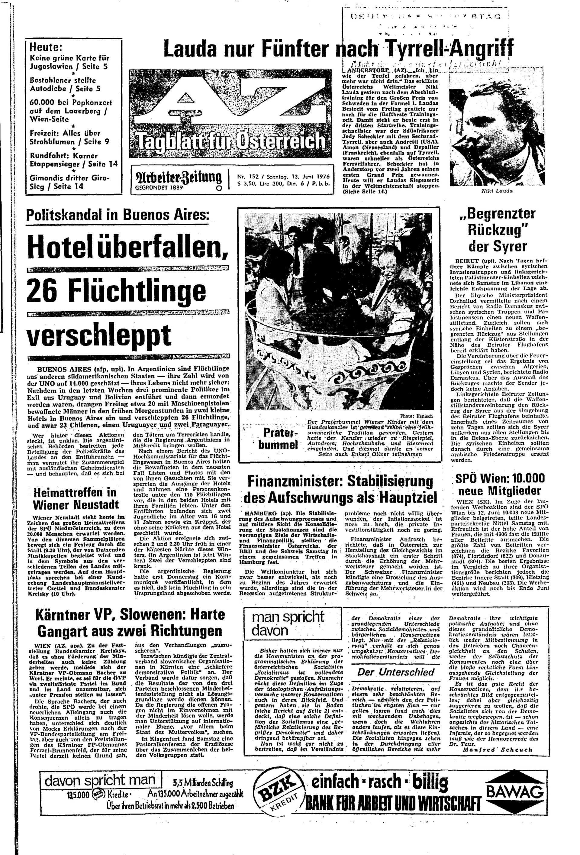 Ausgabe So. 13.06.1976, Seite 1